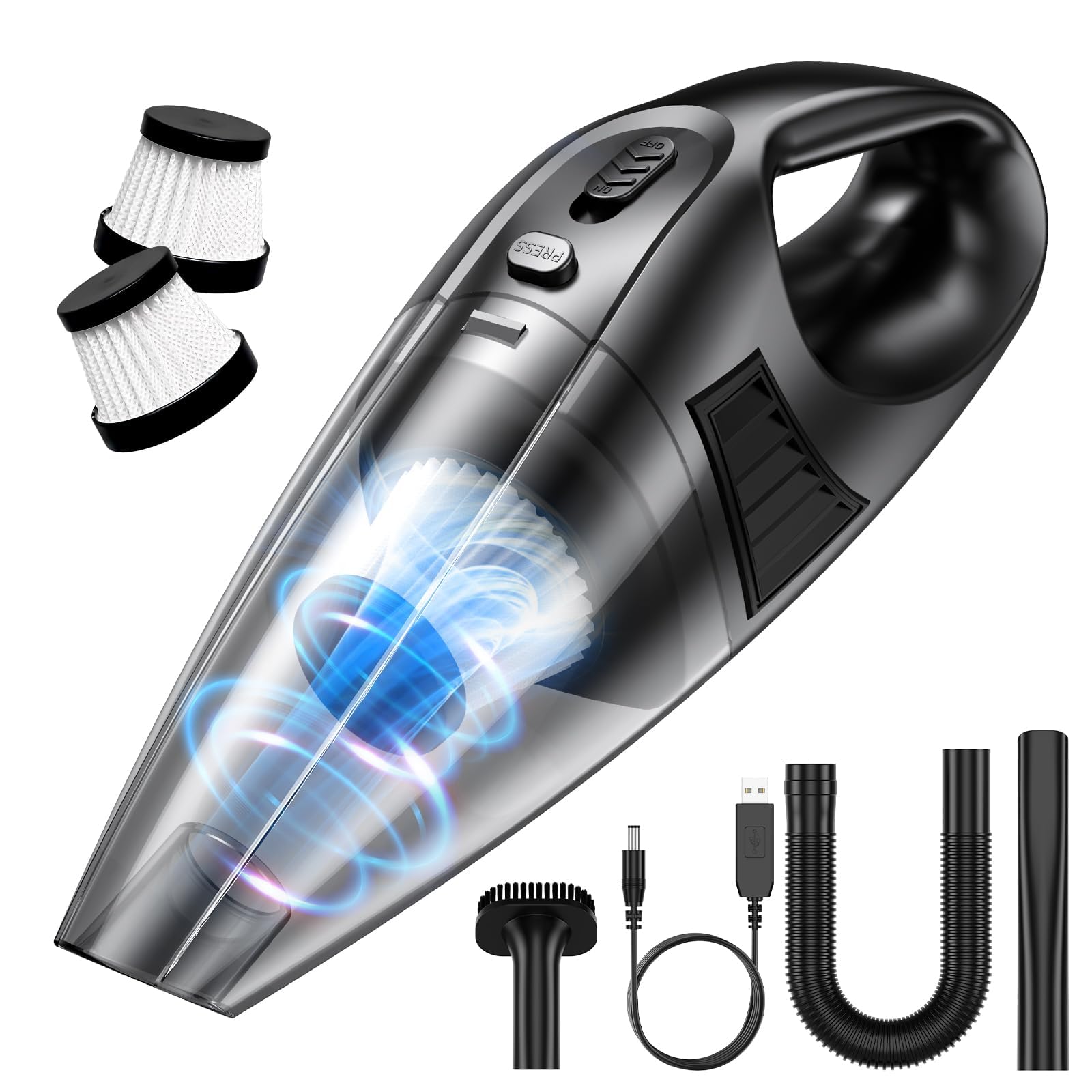 HandHeld Vacuum Cleaner Cordless, 9KPa Strong Suction Car Vacuum Cleaner