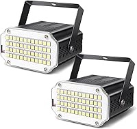 Vista 8 de Luz estroboscópica LED, 48 luces LED blancas intermitentes, flashbulb, estroboflash, estroboflash, cuerpo negro, uso para discoteca, salón de baile