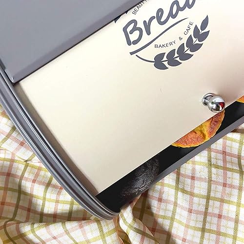 Miniatura 8 de X458 - Recipientes de almacenamiento para panpapeleracocina con tapa superior enrollable (gris)