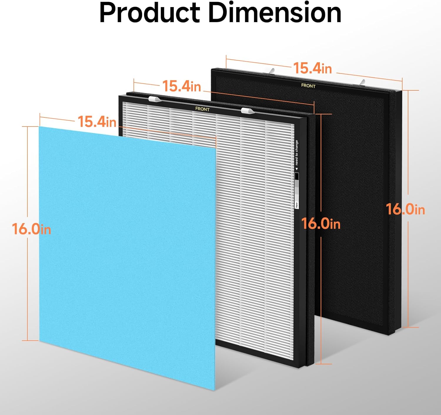 2-Set RFM80 Replacement Filter Compatible with Max Purifier (Model OVHM80), 2×Filter, 2×Activated Carbon Filter and 4×Pre-Filters - Image 2