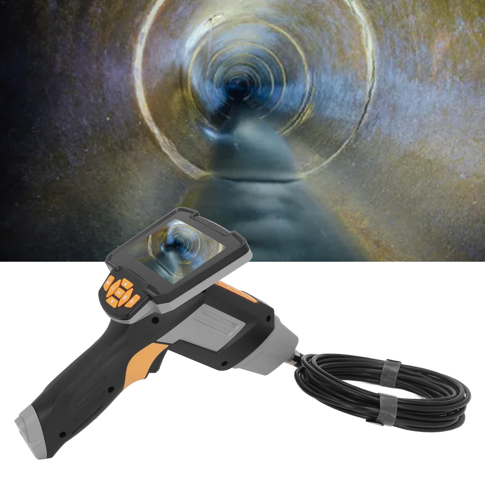 Cyfrowa Kamera Endoskopowa Inspekcyjna LCD HD o 4, 3 Cala z sondą 8 Mm IP67 Wodoodporna Świetne Narzędzie do Konserwacji Samochodu Strona Główna (10 m)