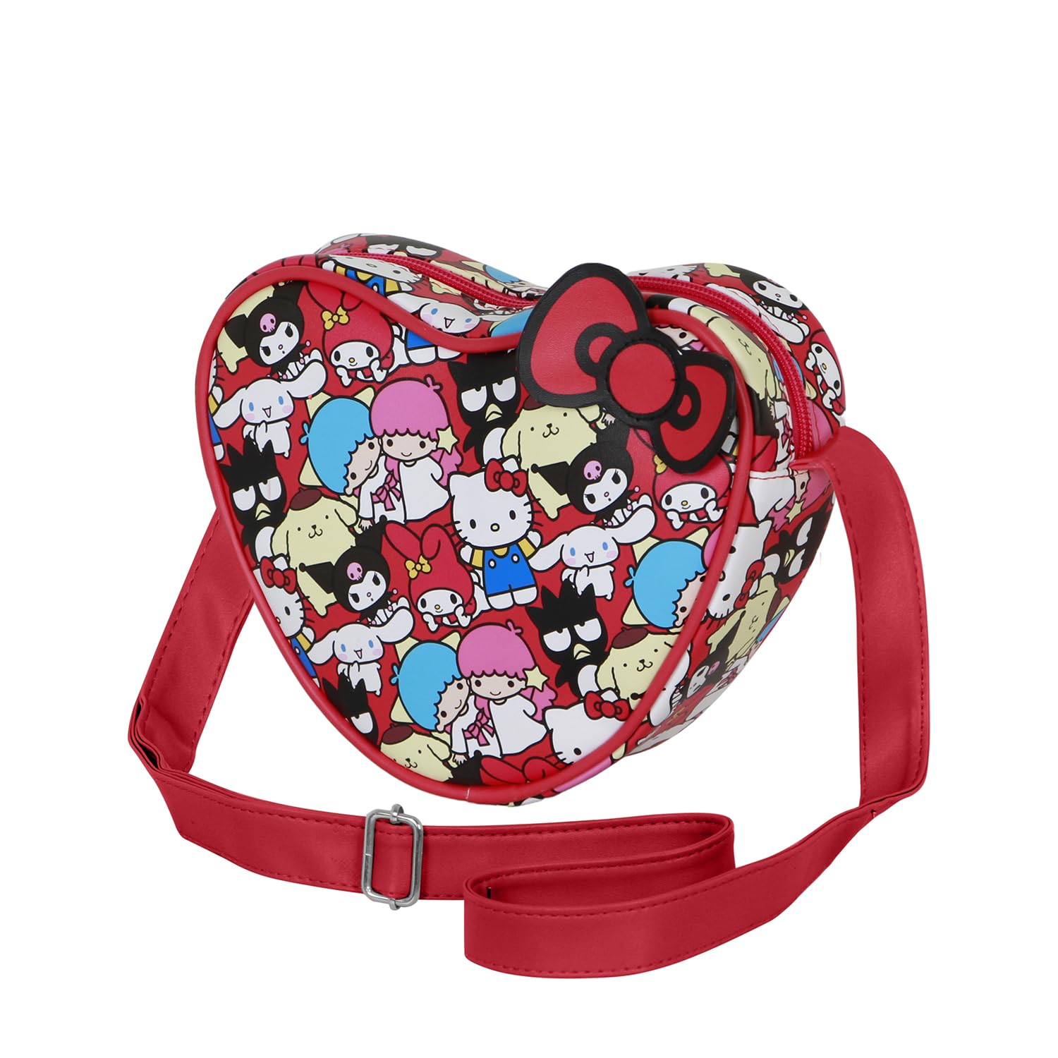 Sanrio Hello Kitty Friends-Casual Heart Shoulder Bag, Multicolour, 21 x 15.5 cm