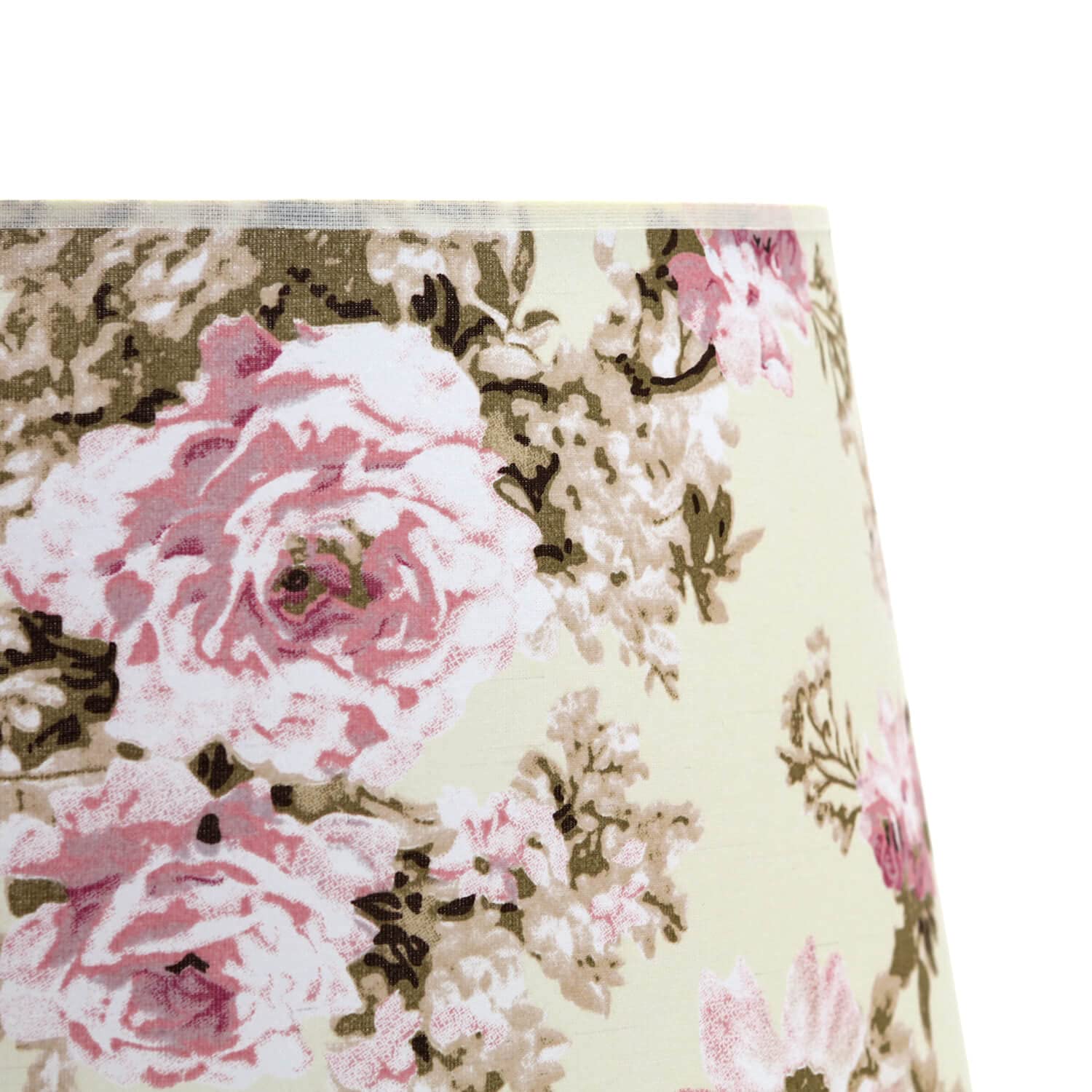 XL Lampenschirm Stoff in Ecru Rosa für Wohnzimmer Stehleuchten B:38 cm E27 konisch gemütlich wohnlicher Leuchtenschirm WILLOW