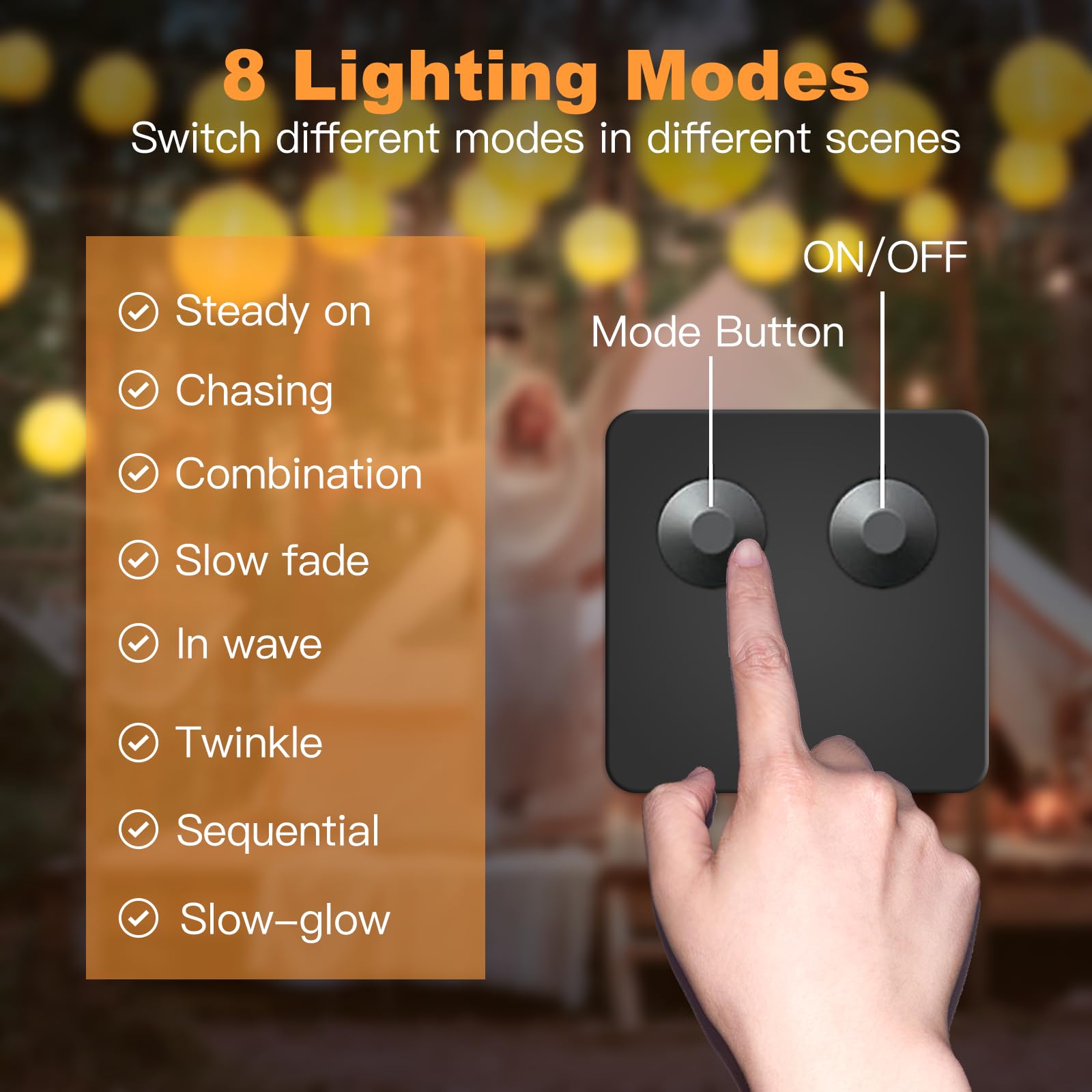 LED Fairy Lights Lanterns Outdoor Solar 6.5 m 30 LED Lanterns 8 Modes Waterproof Solar Lighting Solar Fairy Lights Outdoor for Garden Yard - Image 2