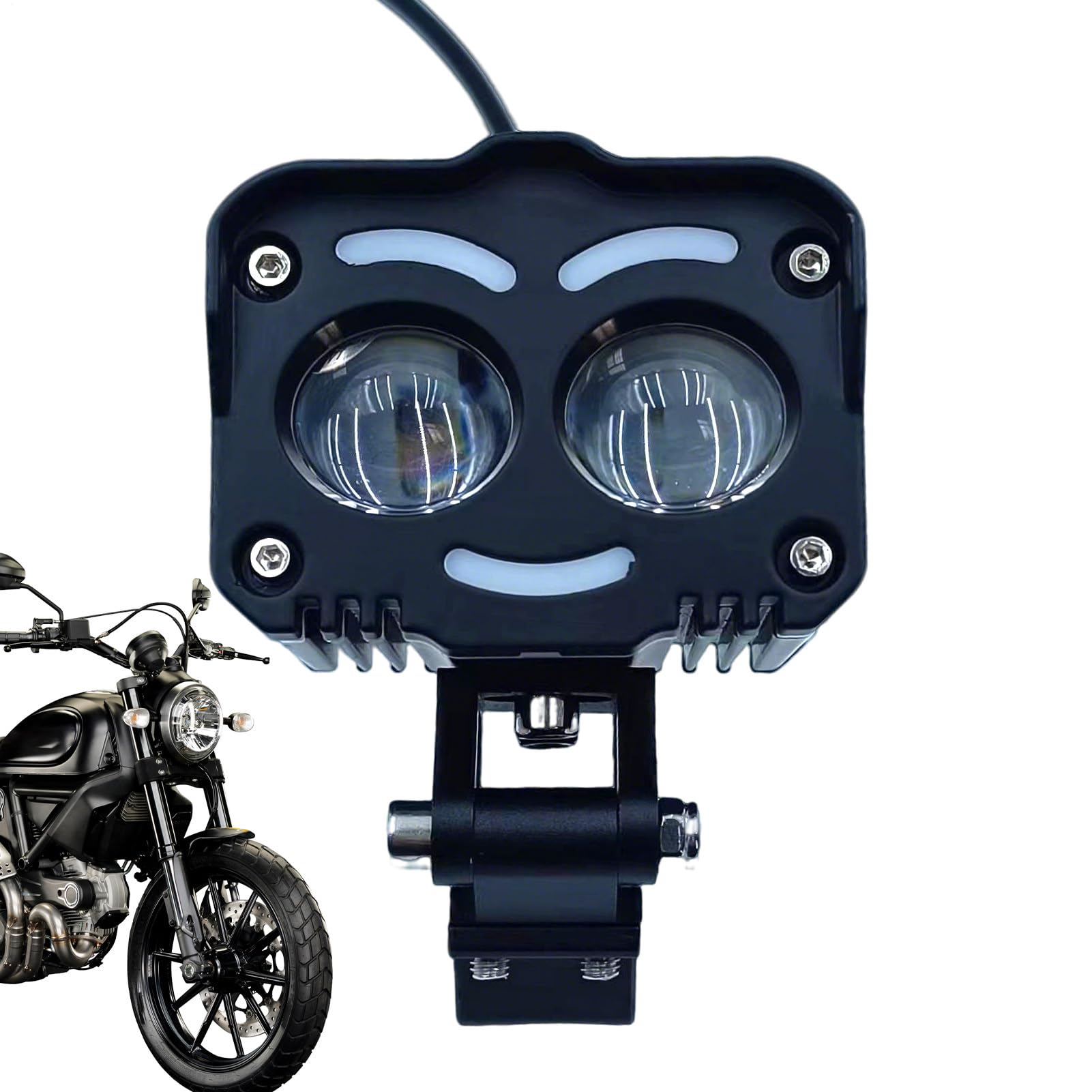 Faros de motocicleta de 35W con luces de niebla impermeables y accesorios de iluminación exterior 8