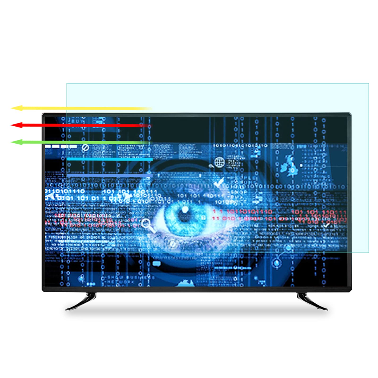Filtre TV anti-lumière bleue pour soulager la fatigue oculaire sur écran 32"