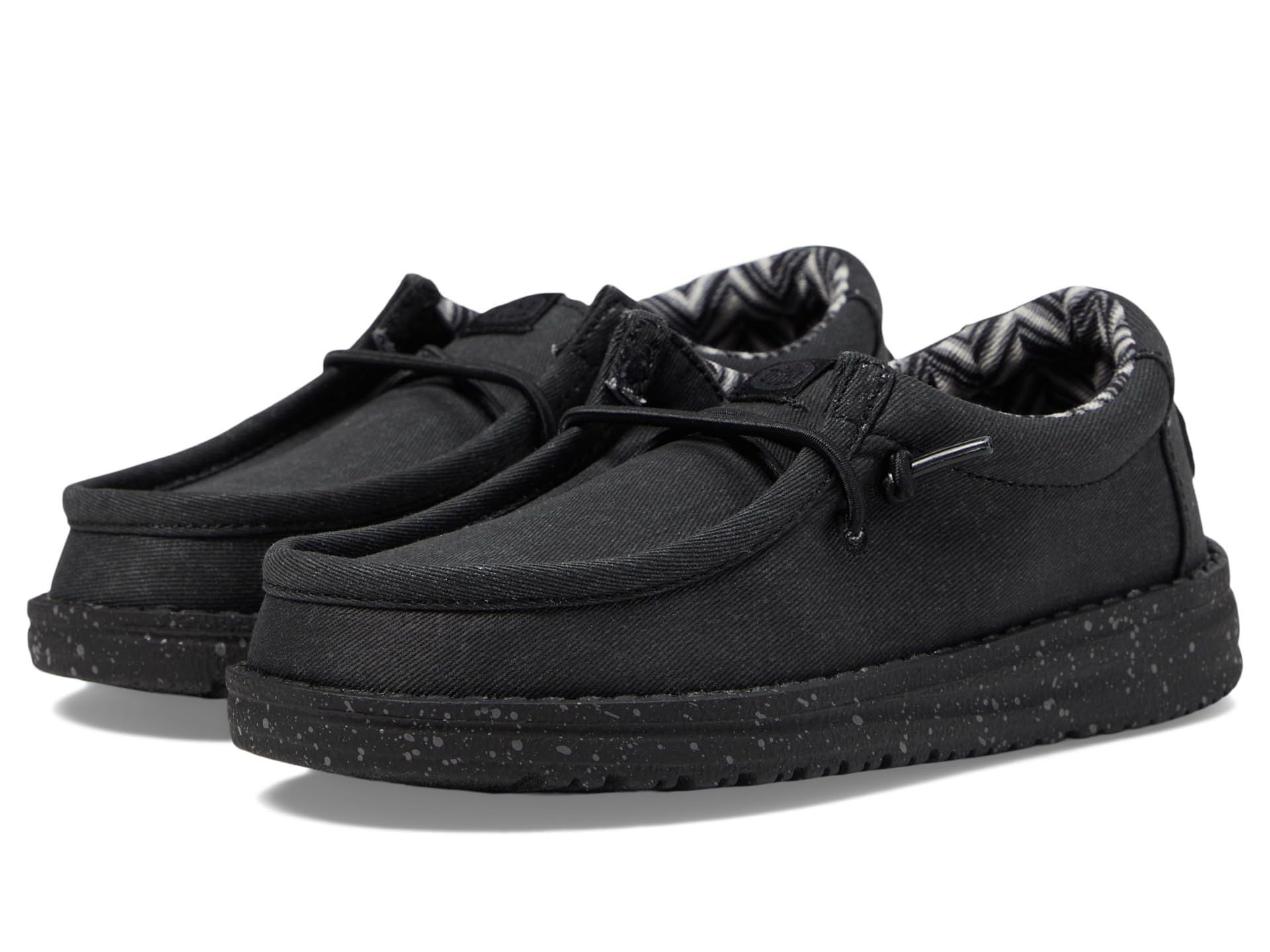 HEYDUDE Wally Toddler Washed Canvas | Boy's Loafers | Boy's Slip On Shoes | Comfortable &amp; Light Weight