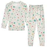 ALAZA Colorful Stars Doodle Pajamas Set Snug-fit Long Sleeve Sleepwear&comma;18 M