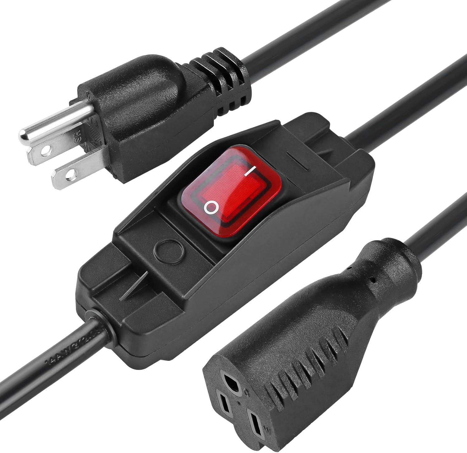 VSEER 3 Prong Outdoor Extension Cord with On/Off Switch