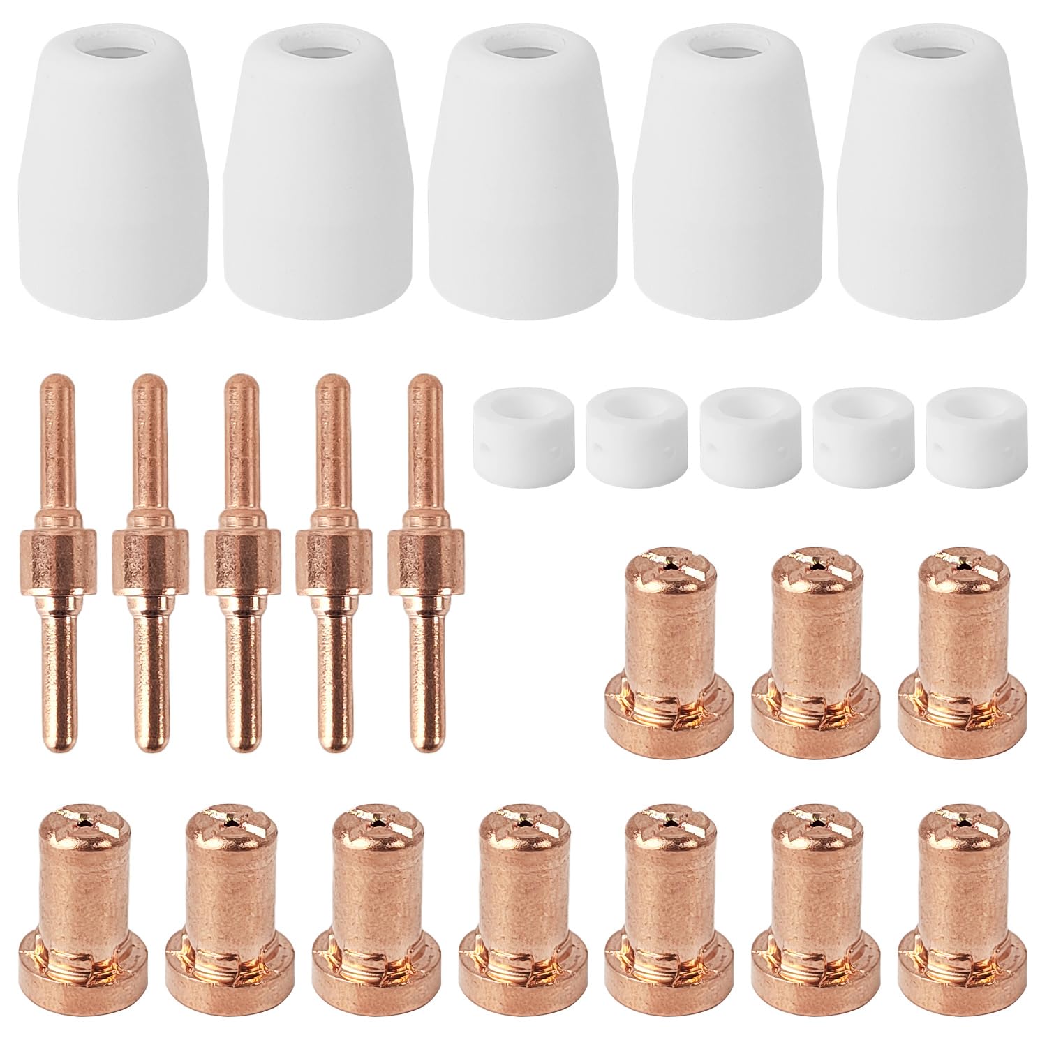 Kit 25 Pezzi Accessori Taglio Plasma PT-31 - Ugelli, Elettrodi, Ceramiche Per CUT-40/50 - Foto 5