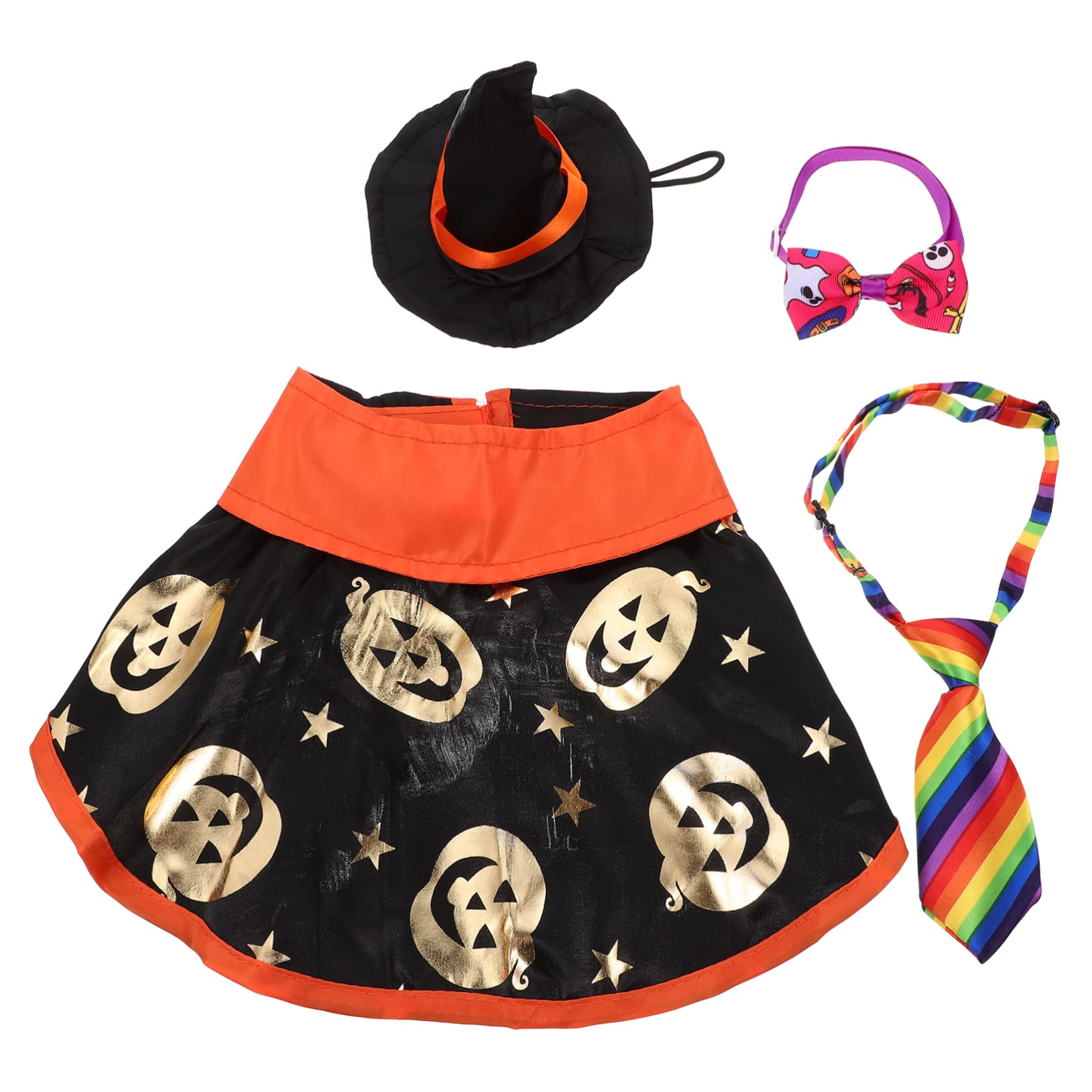 Toddmomy 1 Juego Capa para Mascotas Capa De Gato Estilo Halloween Disfraces De Halloween para Perros Disfraz De Gato Vampiro Sombrero De Disfraz De Gato Sombrero De Mago Gato Poliéster