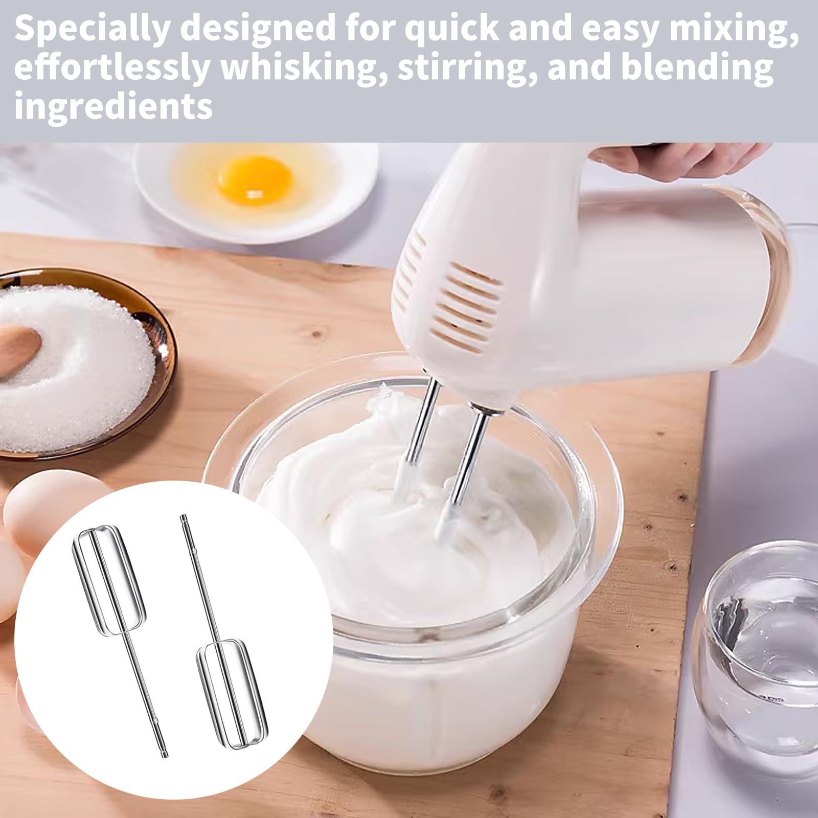 2 Stück Rührbesen für Handmixer, Rührbesen Aufsätze für Handmixer, Ersatz Schneebesen zum Schlagen Rühreinheit, Mixer Schneebesen Werkzeug für Stabmixe für Modelle 64699 62692 62695v 62682rz Küche, Haushalt & Wohnen