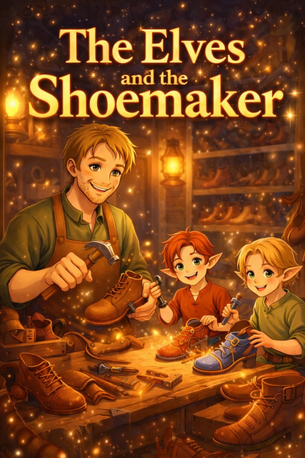 The Elves and the Shoemaker: A Classic Grimm Fairy Tale about Kindness Gratitude and Quiet Magic, Illustrated Story Edition for Relaxed Reading Bedtime Moments and ESL English Learning