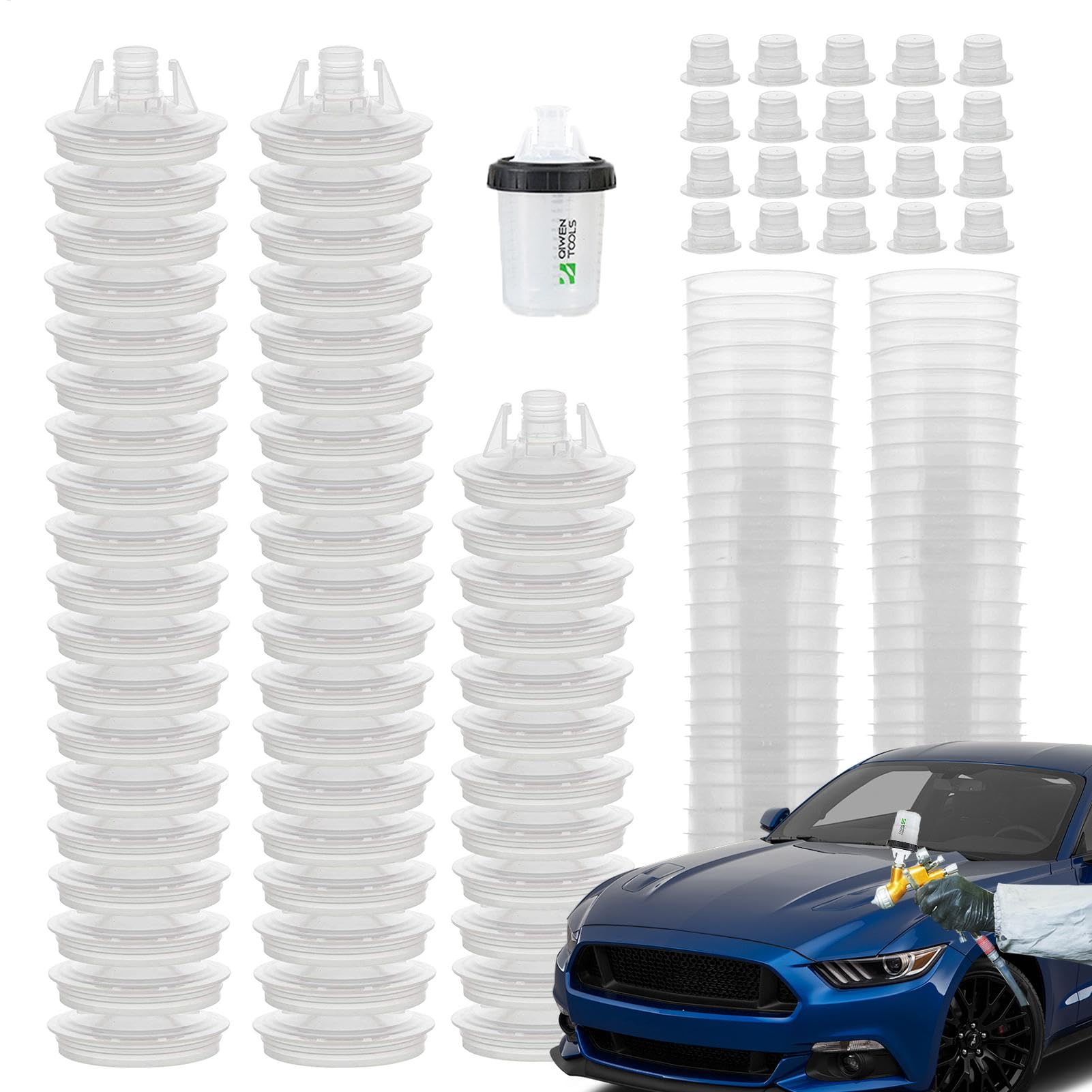 Vaso Mezclador para espray de Pintura, de Pintura, Juego de Pintura de Coche Reutilizable con Escala Clara | Herramientas y Equipos de Pintura, Pistolas de pulverización y Accesorios,
