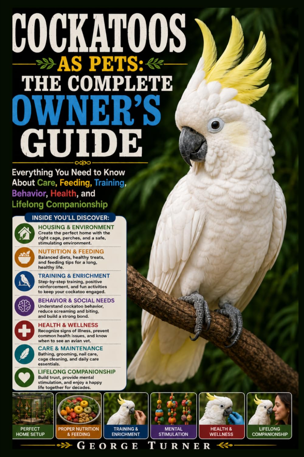 Cockatoos as Pets: The Complete Owner’s Guide: Everything You Need to Know About Care, Feeding, Training, Behavior, Health, and Lifelong Companionship