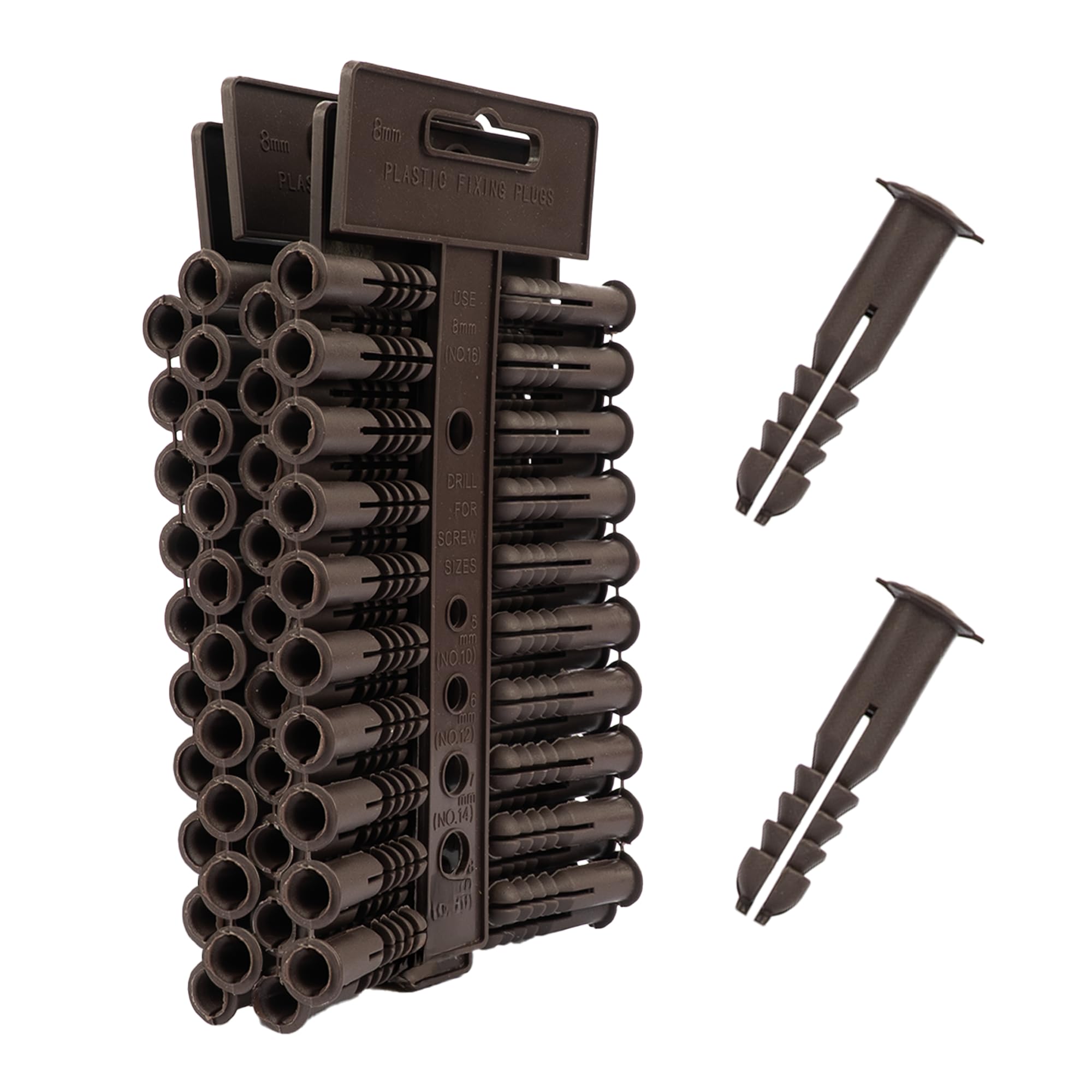 Navoys Mixed 80Pc 8Mm Wall Plugs – Heavy-Duty Fixings For Masonry, Brick, Block & Concrete | Strong Expansion Plugs For Shelves, Brackets & Diy Projects (80Pc - 8M Plugs)