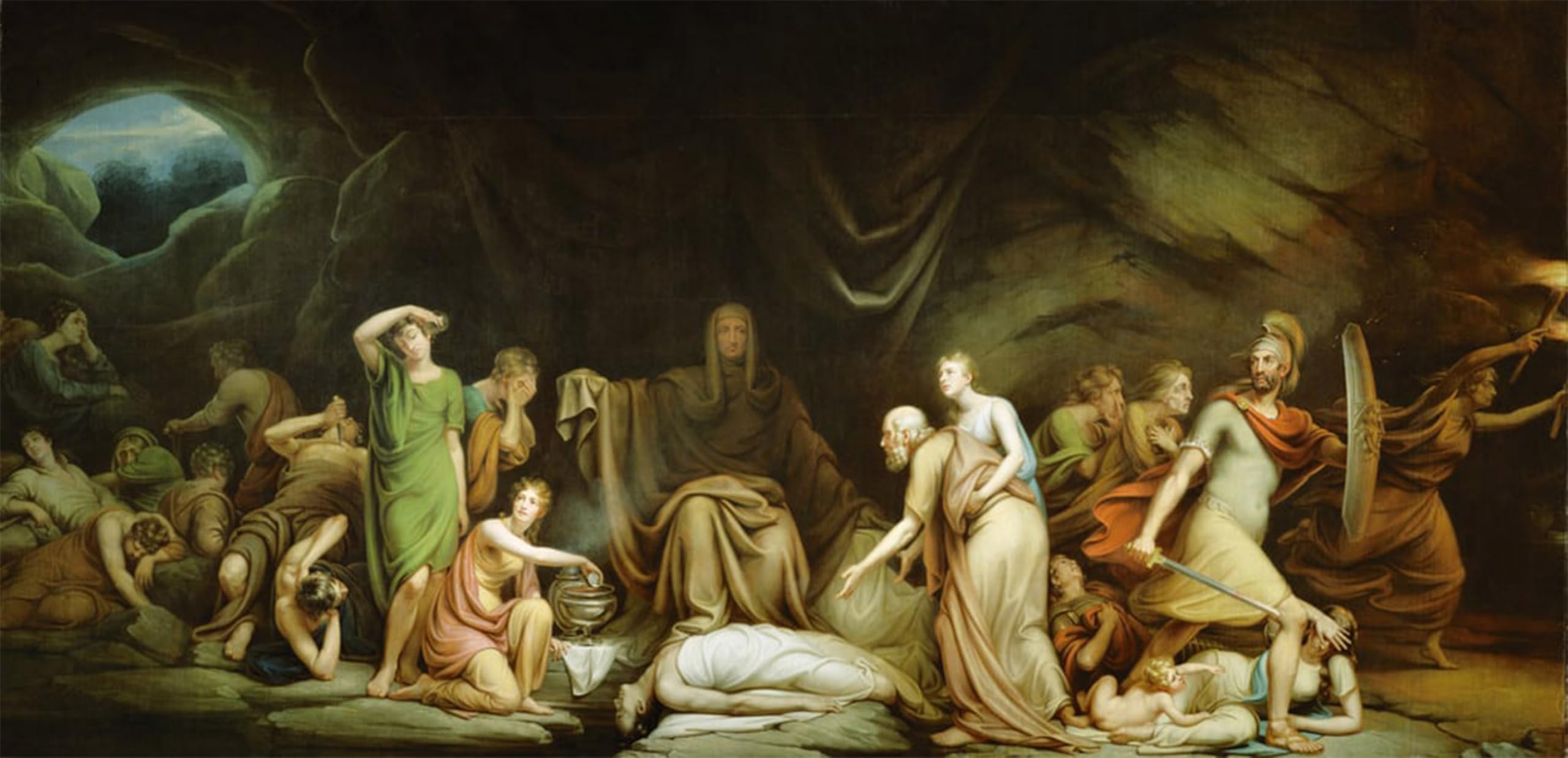 ARTXLXXBN Famous Painting Art Wall Decor Abstract Art Picture the Court of Death by Rembrandt Peale Animal Pictures for Home Decor 60x90cm
