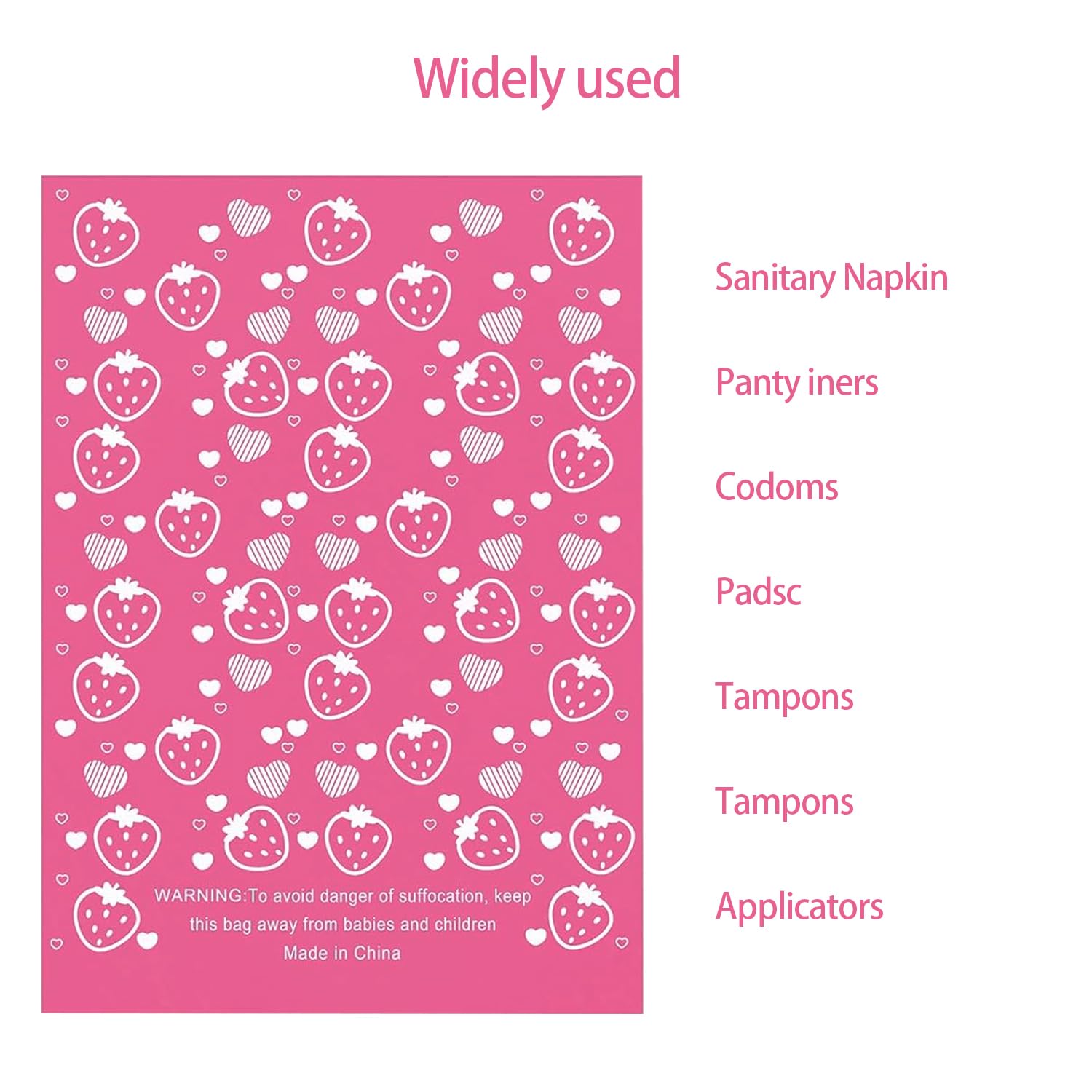 300Pcs Sanitary Napkin Disposal Bags, Feminine Hygiene Disposal Bags, Disposal for Tampons, Liners, and Pads