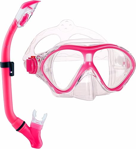 Equipo de esnórquel para niños con silicona plegable de esnórquel seco, juego de esnórquel para niños, antifugas, paquete de esnórquel juvenil,