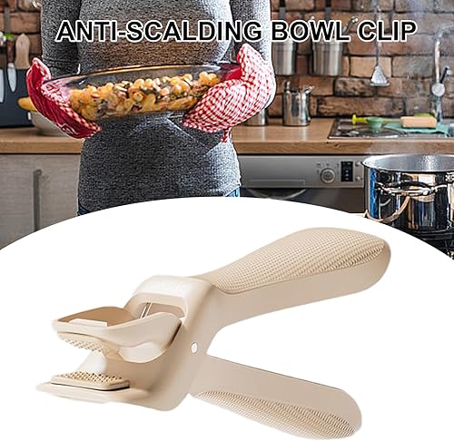 Miniatura 3 de Pinza de placa caliente, pinza de acero inoxidable con clip de cacerola, sostenedor de cuenco duradero, agarrador de placa antiquemaduras, pinzas de