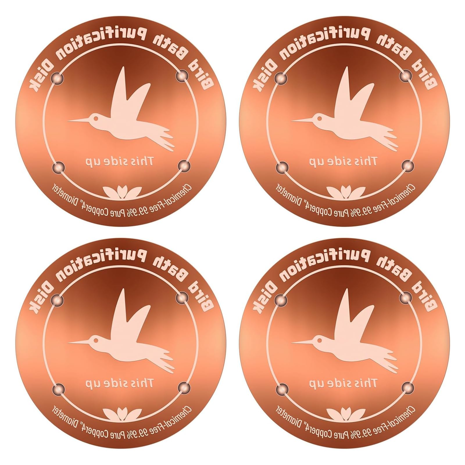 Plaque de purification en cuivre pour abreuvoir et grand bassin