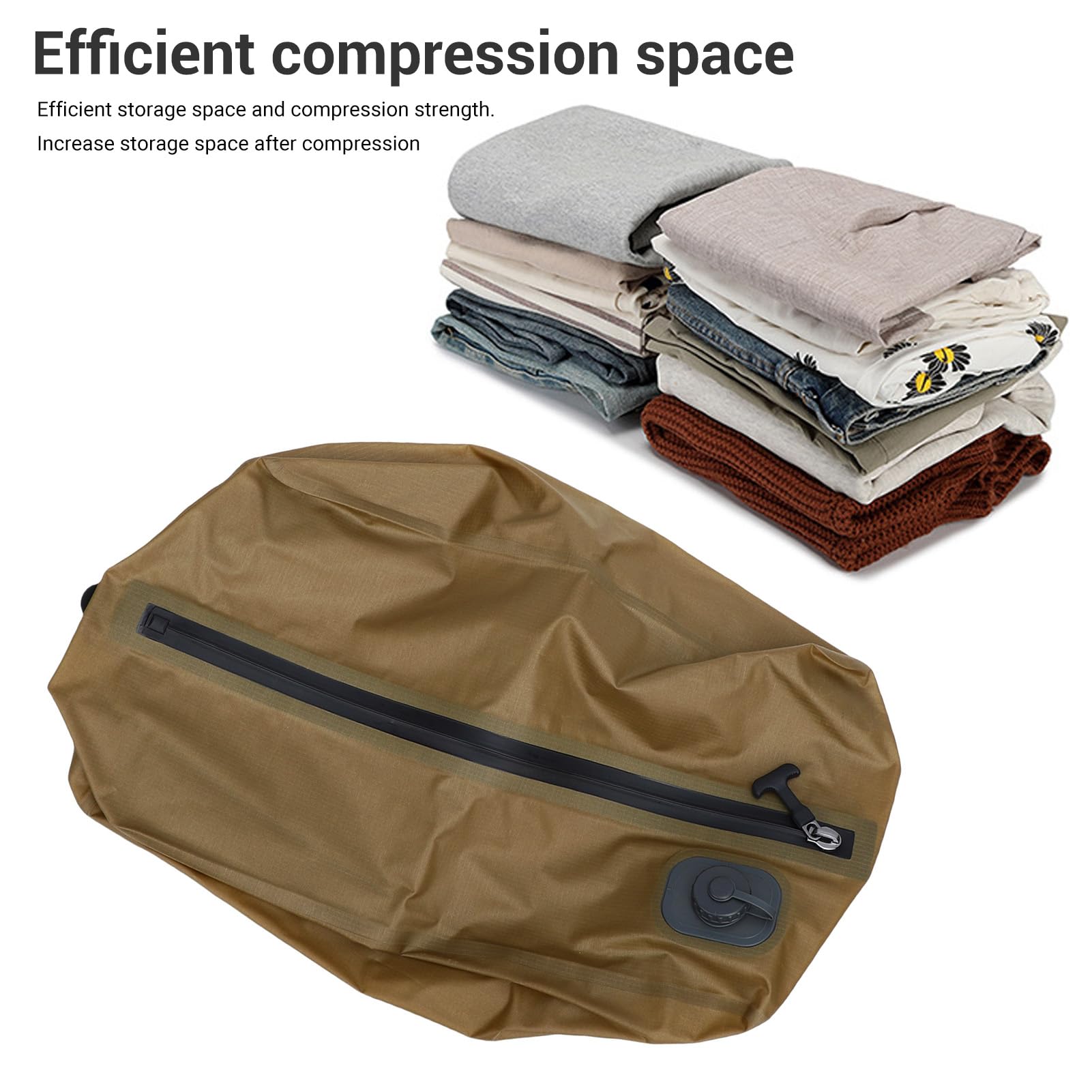 Generic Sacco Sottovuoto da Viaggio Riutilizzabile da 20 Litri con Pompa Incorporata per la Compressione degli Indumenti, Sacco a Compressione Pieghevole Automatico per Risparmiare Spazio, Ideale