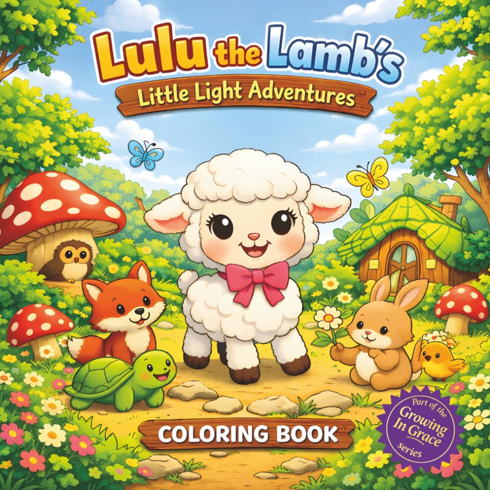 Lulu The Lamb's Little Light Adventures: A Bible Verse Coloring Book for Kids (Growing In Grace)