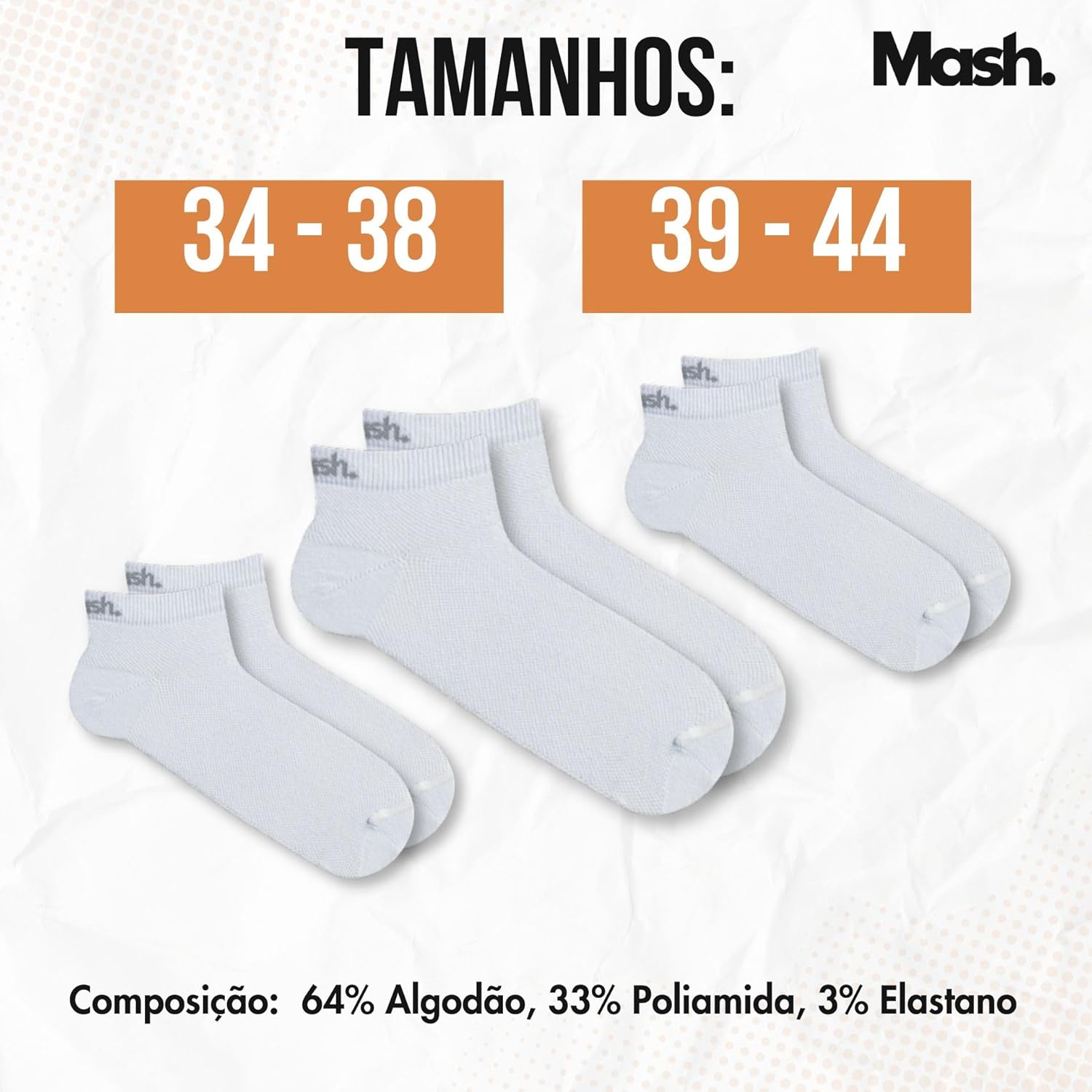 Kit 3 Pares Meia Sapatilha Cano Curto Esportiva Active Com Algodão Unissex Mash em promoção! Veja a oferta e mais achadinhos de Moda íntima 6 Hoje é o melhor dia para comprar Kit 3 Pares Meia Sapatilha Cano Curto Esportiva Active Com Algodão Unissex Mash com aquele preço maroto! Promoção! Aproveite a oferta! 6