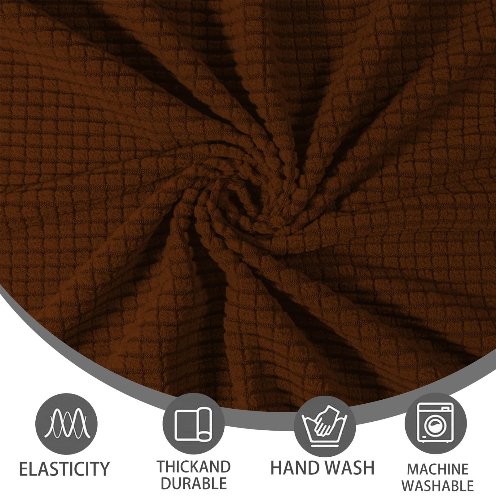 Housse De Coussin Caravaning Imperméable Antidérapante Banquette L130-160cm W40-65cm Marron foncé