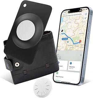 Ultra Thin Wallet Tracker Card,1 PCS Smart Bluetooth Tracker Tag Works with Find My (iOS Only), Item Locator for Wallet,Key etc, IPX7 Waterproof, Replaceable Battery