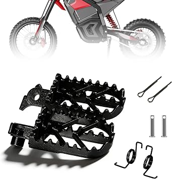 Dirt Bike Foot Pegs Compatible with Yozma In 10/Yozma in 10 Pro Off-Road Electric Motorcycle, Steel Anti-Slip Mini Electric Dirt Pit Bike Pegs, Electric E-Bike Accessories Replacement Parts