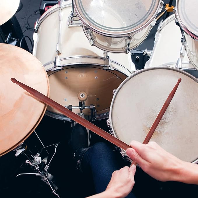 Baquetas de Caoba Rojas 2 Piezas para Percusión miniatura 7
