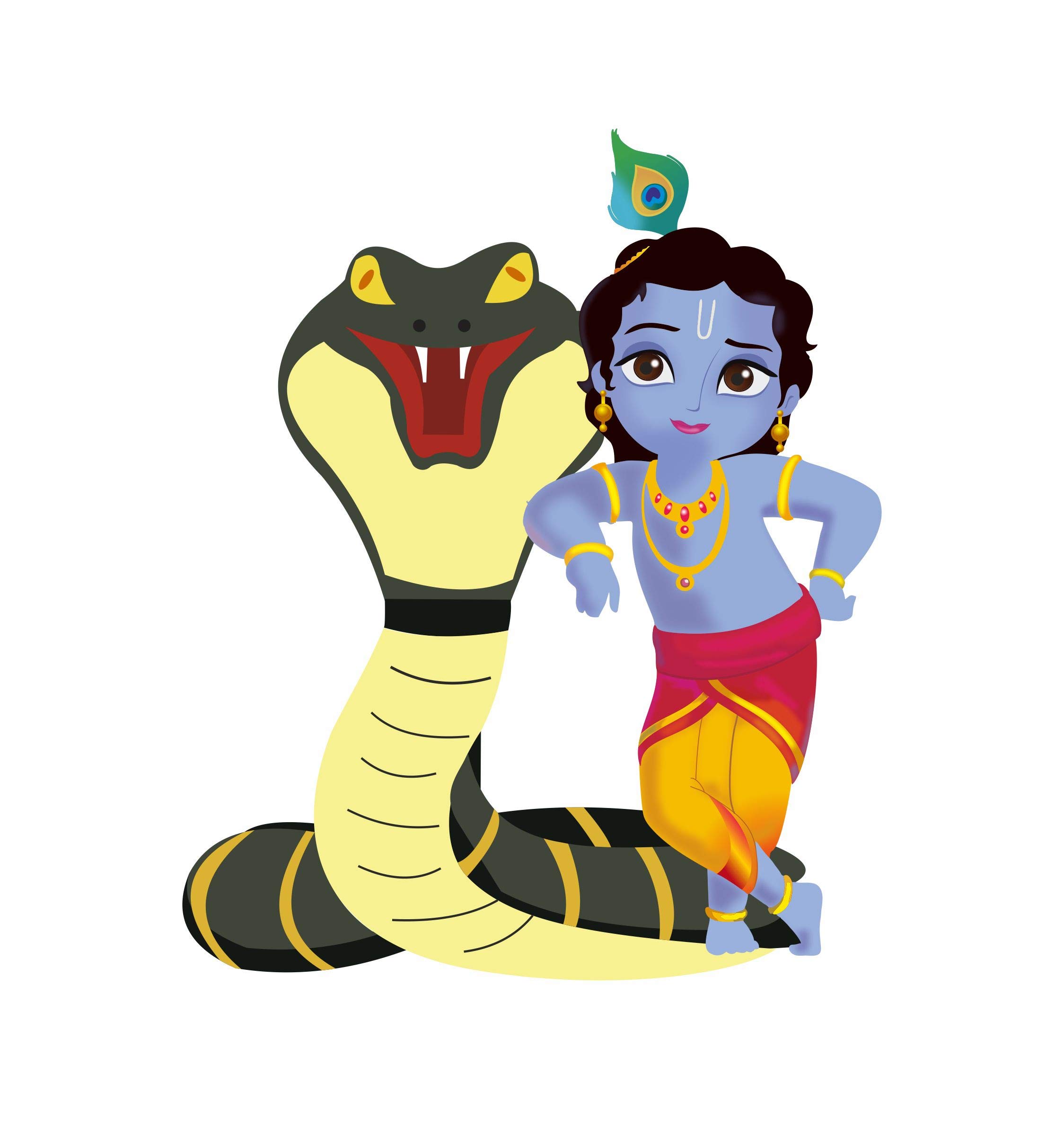 Decor Kafe Krishna with Snake 61cmx50cm Wall Stickers | Wall Sticker for Living Room -Bedroom - Office - Home Hall Decorative Stickers (B07WGPN6BC) Amazon Price History, Amazon Price Tracker