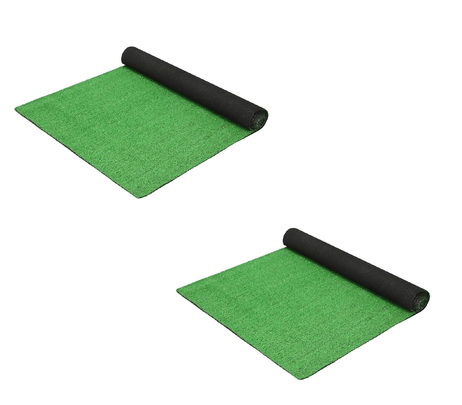 BREEZENEST 4m x 1m Artificial Grass Roll, Realistic Polyethylene Fake Turf Mat - High Density Synthetic Lawn for Garden, Patio, Balcony & Pets Indoor Outdoor Use (2)