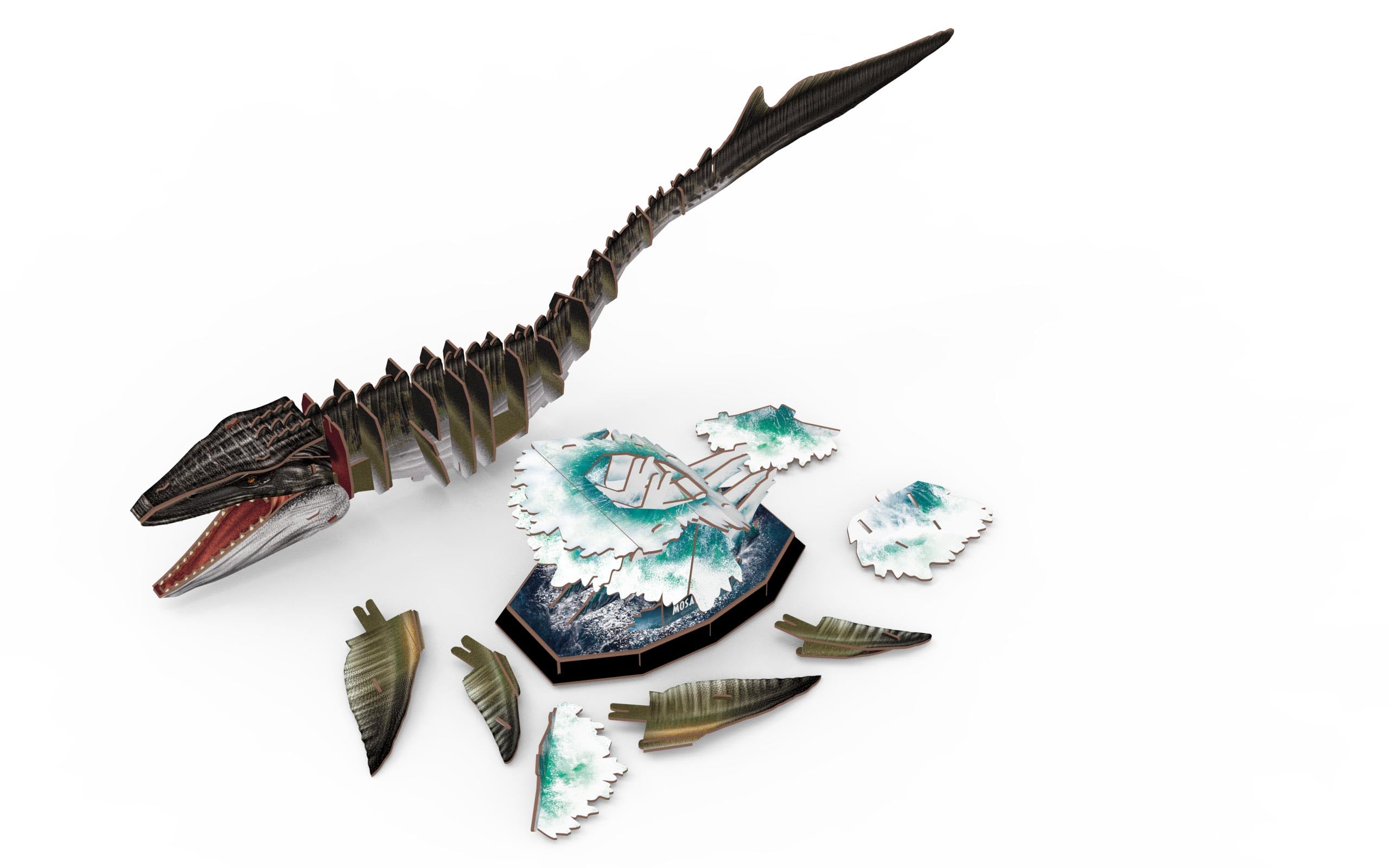 Revell 3D Puzzle 00244 Jurassic World Rebirth: Mosasaurus, 83 Pieces, Highly Detailed, With Diorama Base, Officially Licensed - Image 4