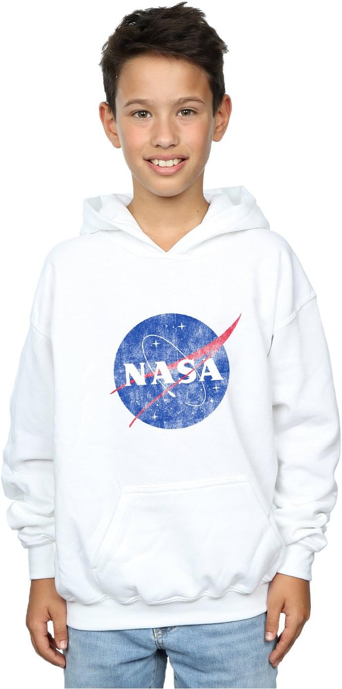 NASA Boys Classic Insignia Logo Distressed Hoodie