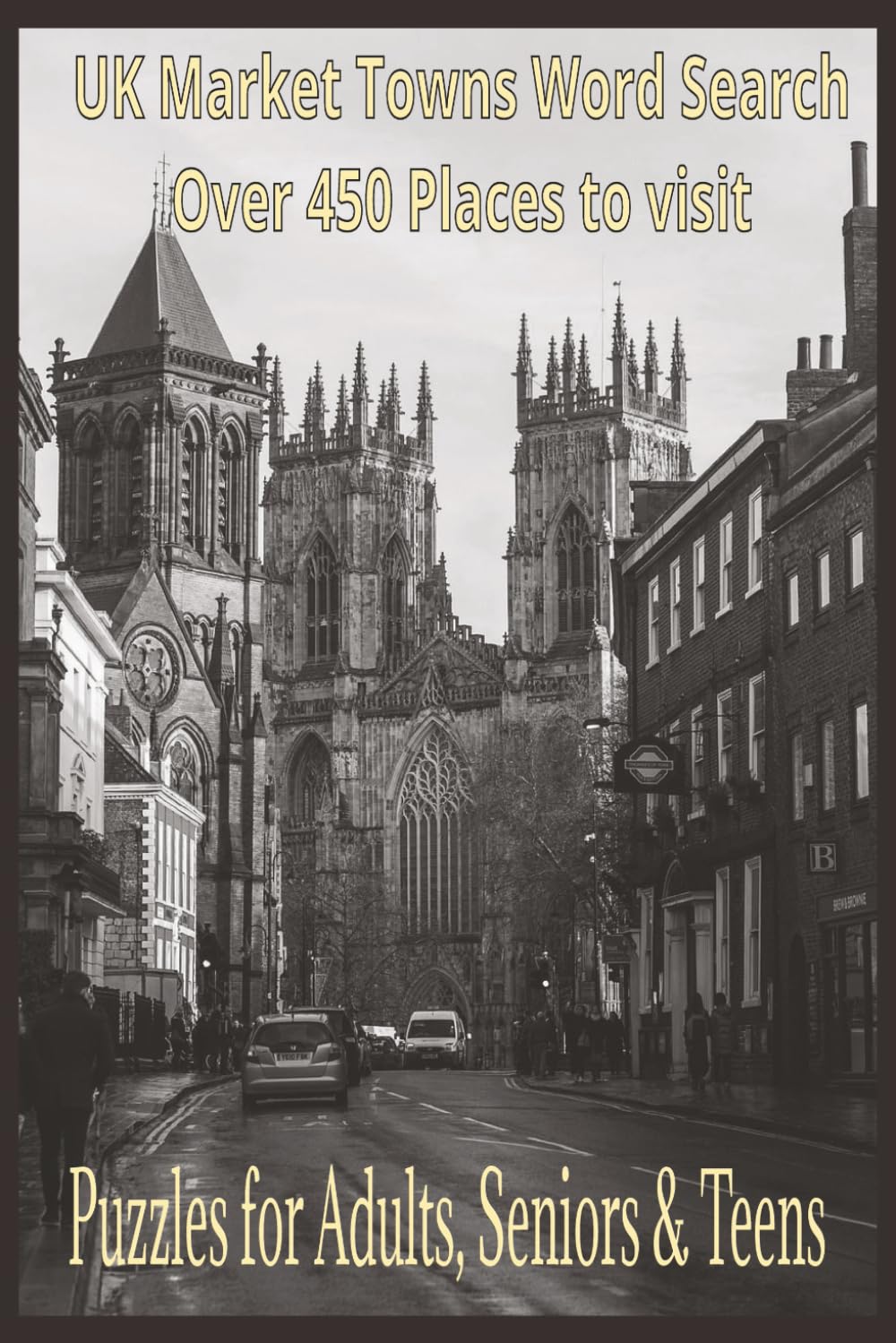UK Market Town Word Search: Easy to Read Print, Market Towns in the UK, 6x9", 50+ Puzzles, Holidays, Gifts