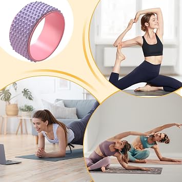 Back Training Roller - 12.6 Inches Yoga Wheel for Pilates, Deep Tissue Massage with Exercise Function, Equipment for Home Gym Outdoors, Balance and Flexibility Workout for Stretching Fitness Beginners
