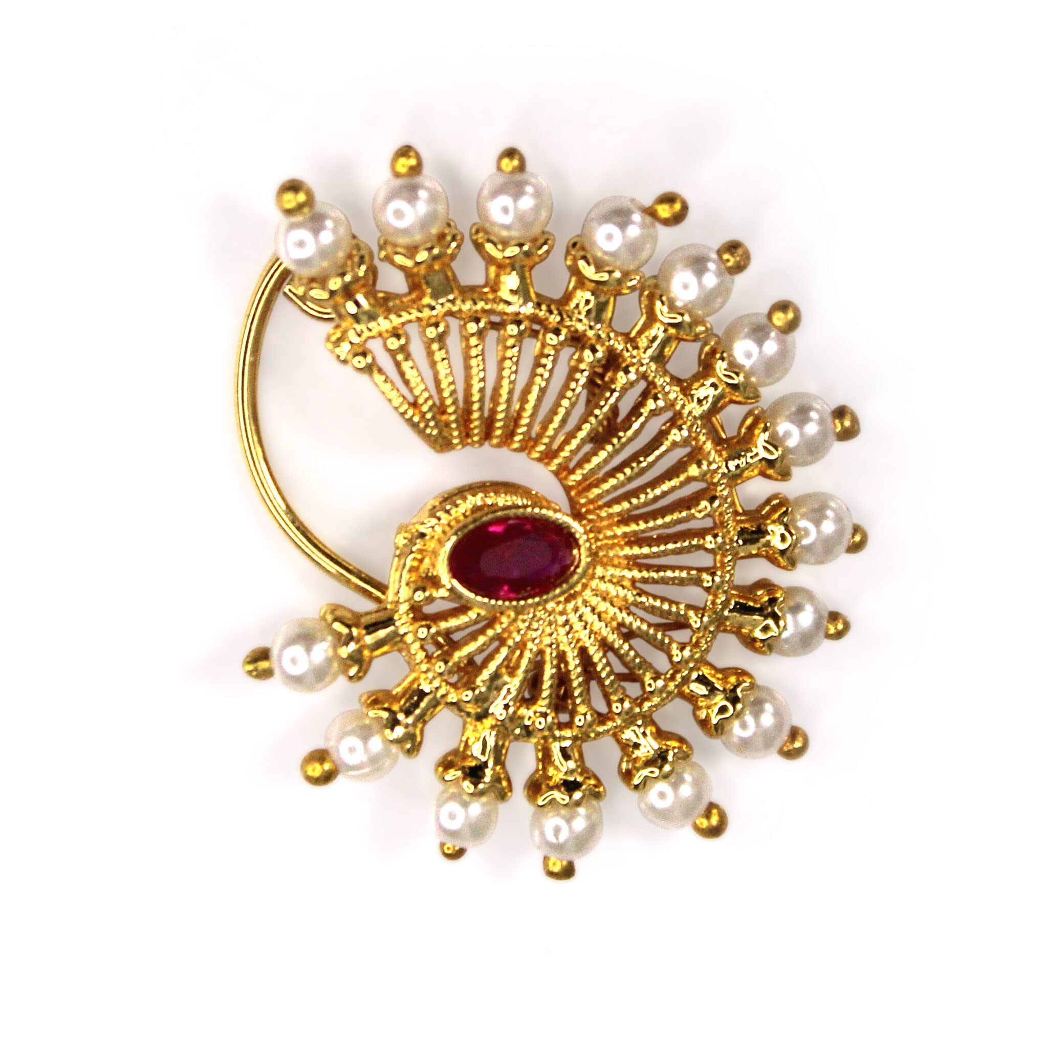See full amazon price history chart for DEVASHREE Traditional Bridal Maharashtrian Nath Nathni Gold Plated Artificial Pearl Red Stone Guchhedar Wedding Nathiya Nose Ring Women Girls Pressing Non Piercing DEVASHREE Traditional Bridal Maharashtrian Nath Nathni Gold Plated Artificial Pearl Red Stone Guchhedar Wedding Nathiya Nose Ring Women Girls Pressing Non Piercing (B0BR9HV223) Amazon Price History, Amazon Price Tracker