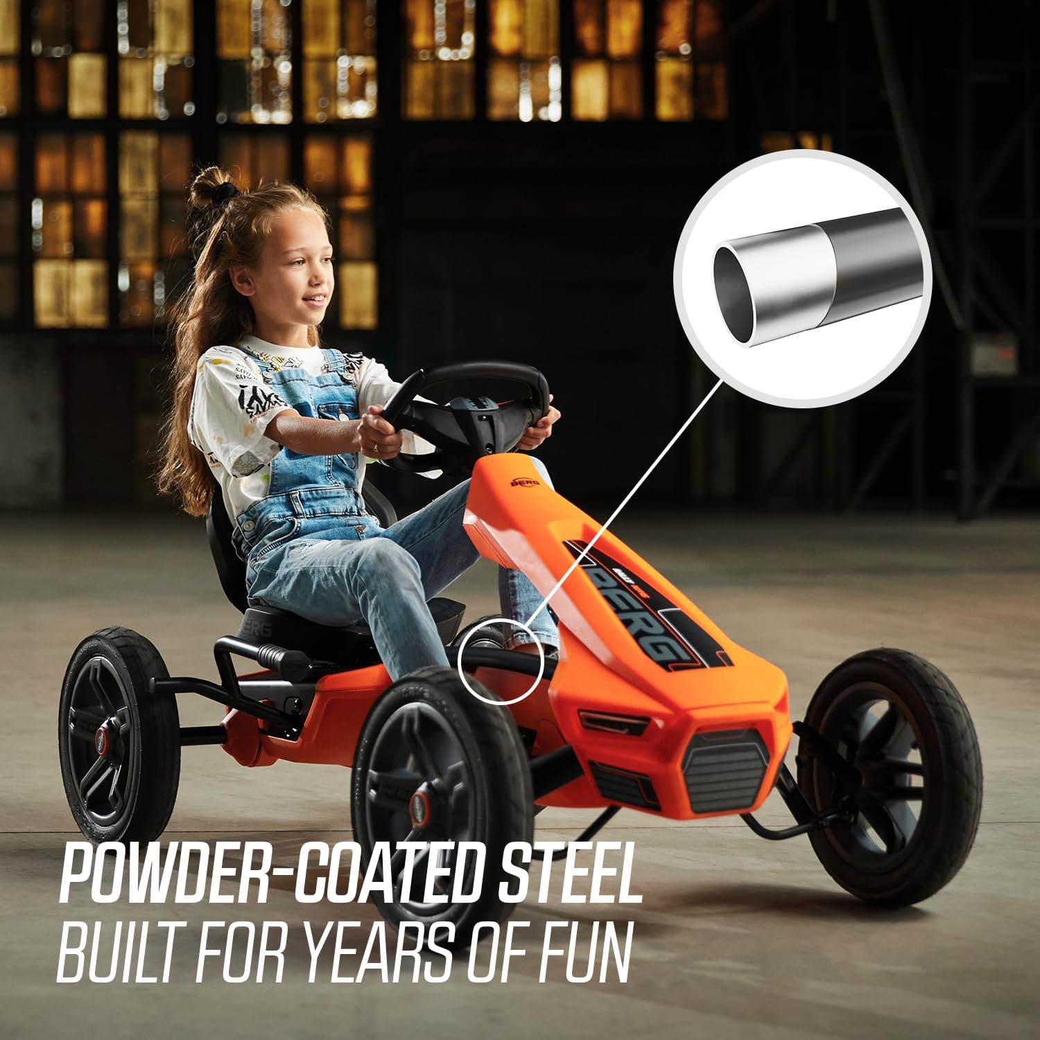 Adjustable seat on BERG Pedal Kart