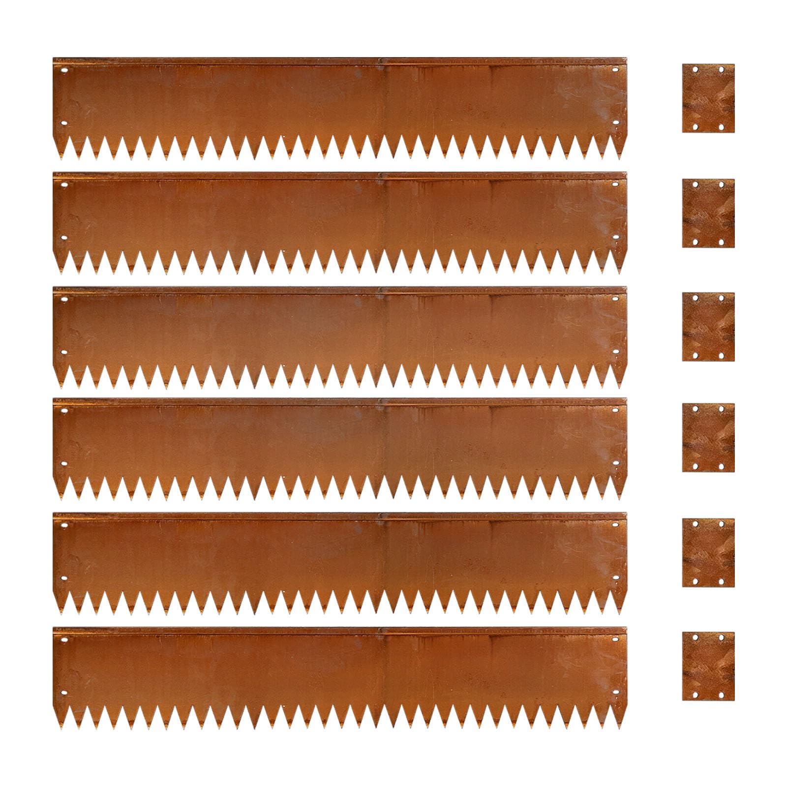GZLVSOW Corten Steel Edging 180-Bend 6-Pack