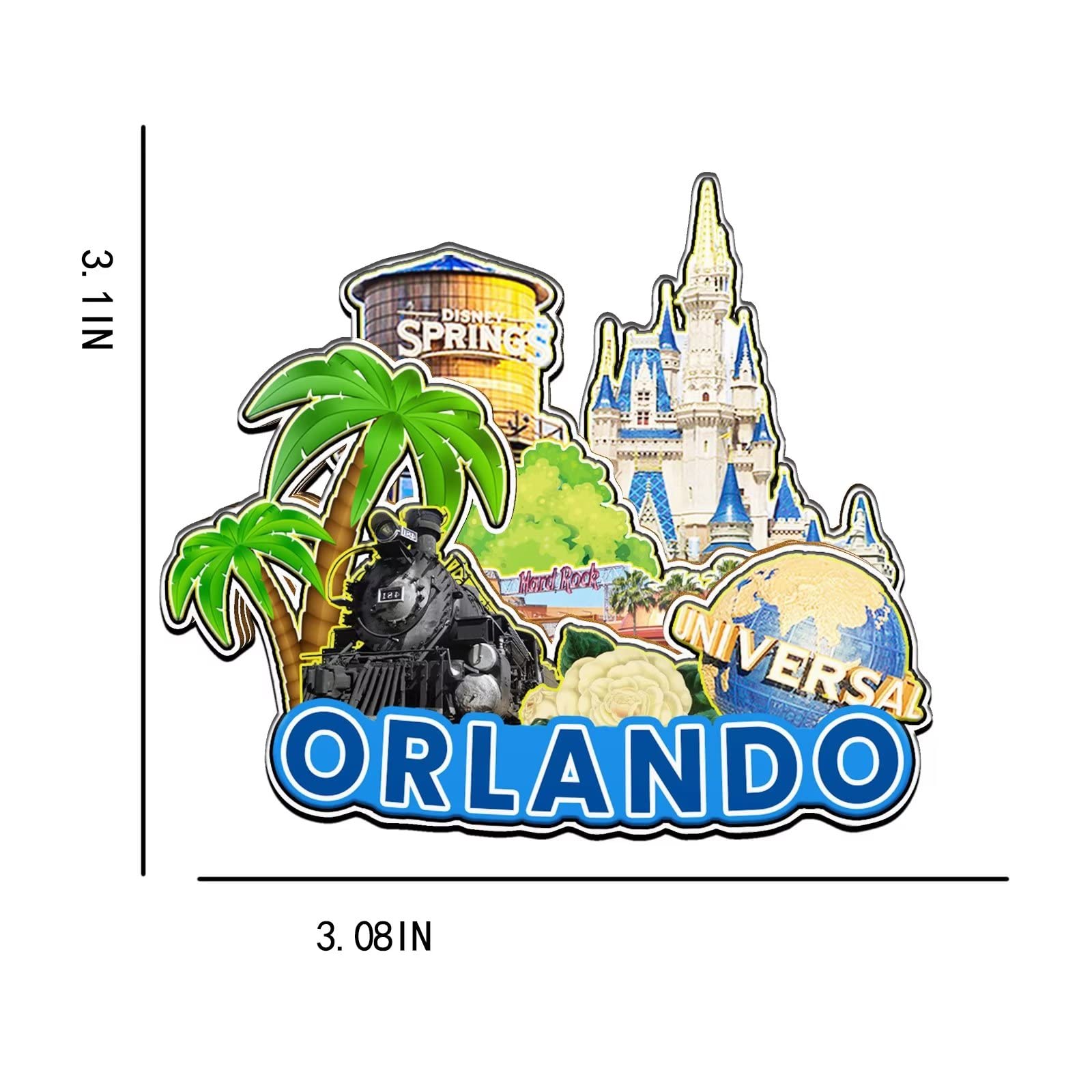 USA Orlando Houten Magneet 3D Koelkast Magneten Reizen Collectible Souvenirs Decoraties Handgemaakte Crafts-4