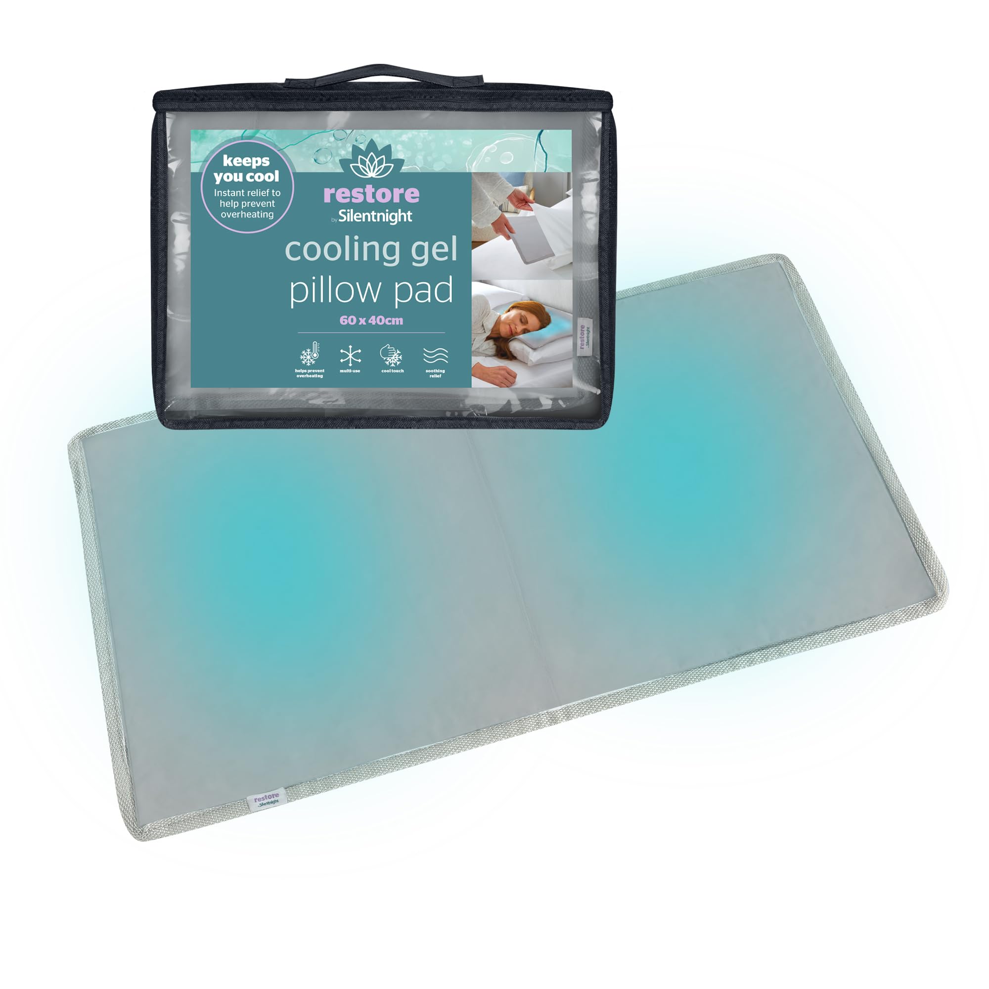 Silentnight - Restore Cooling Pillowpad - 60x40cm - White
