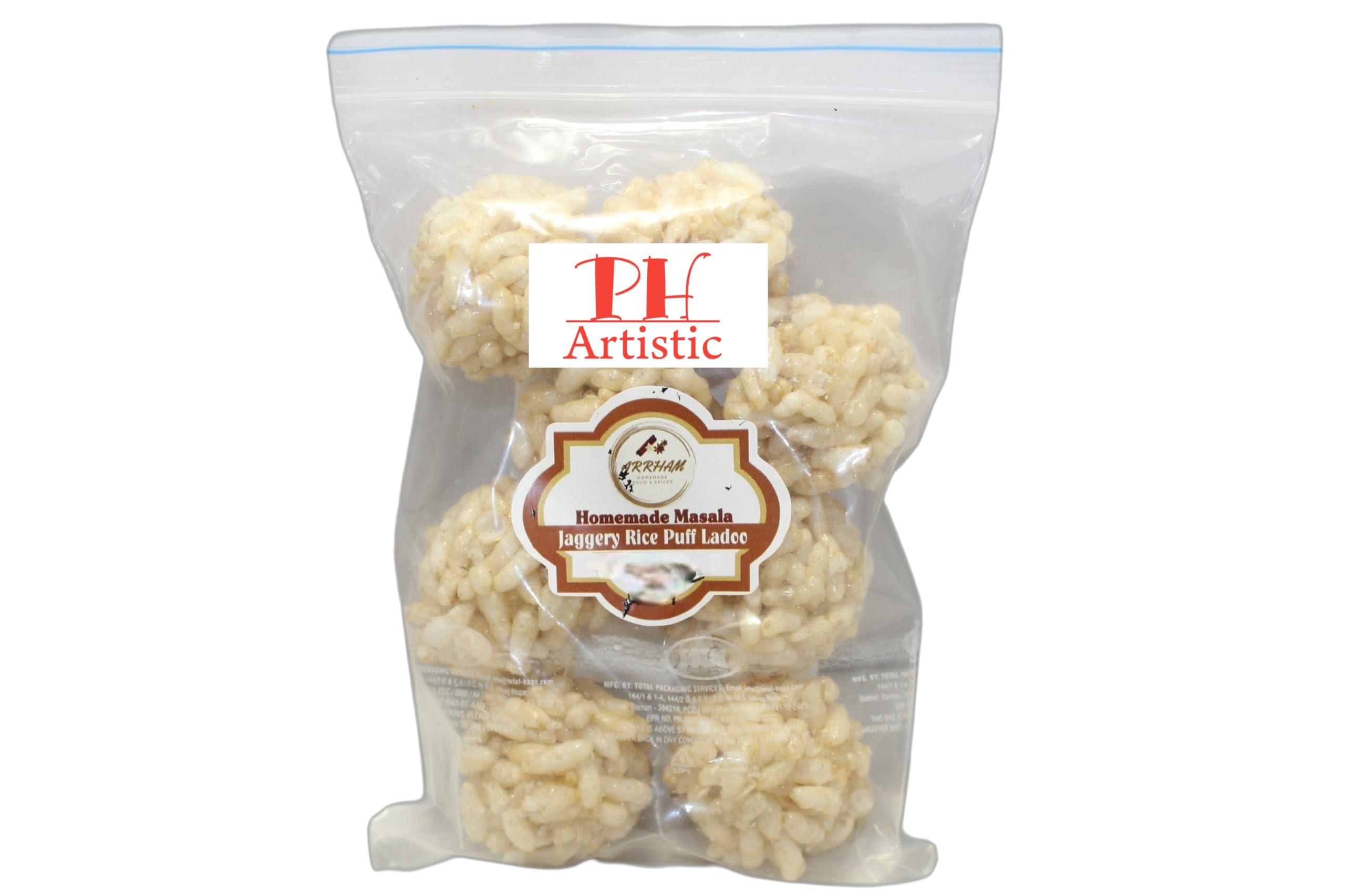 PH ARTISTIC Organic Jaggery Murmura (50g) | Sweet Puffed Rice Snack | Gur Rice Puff | Healthy Indian Snack | Ready to Eat-picture-13