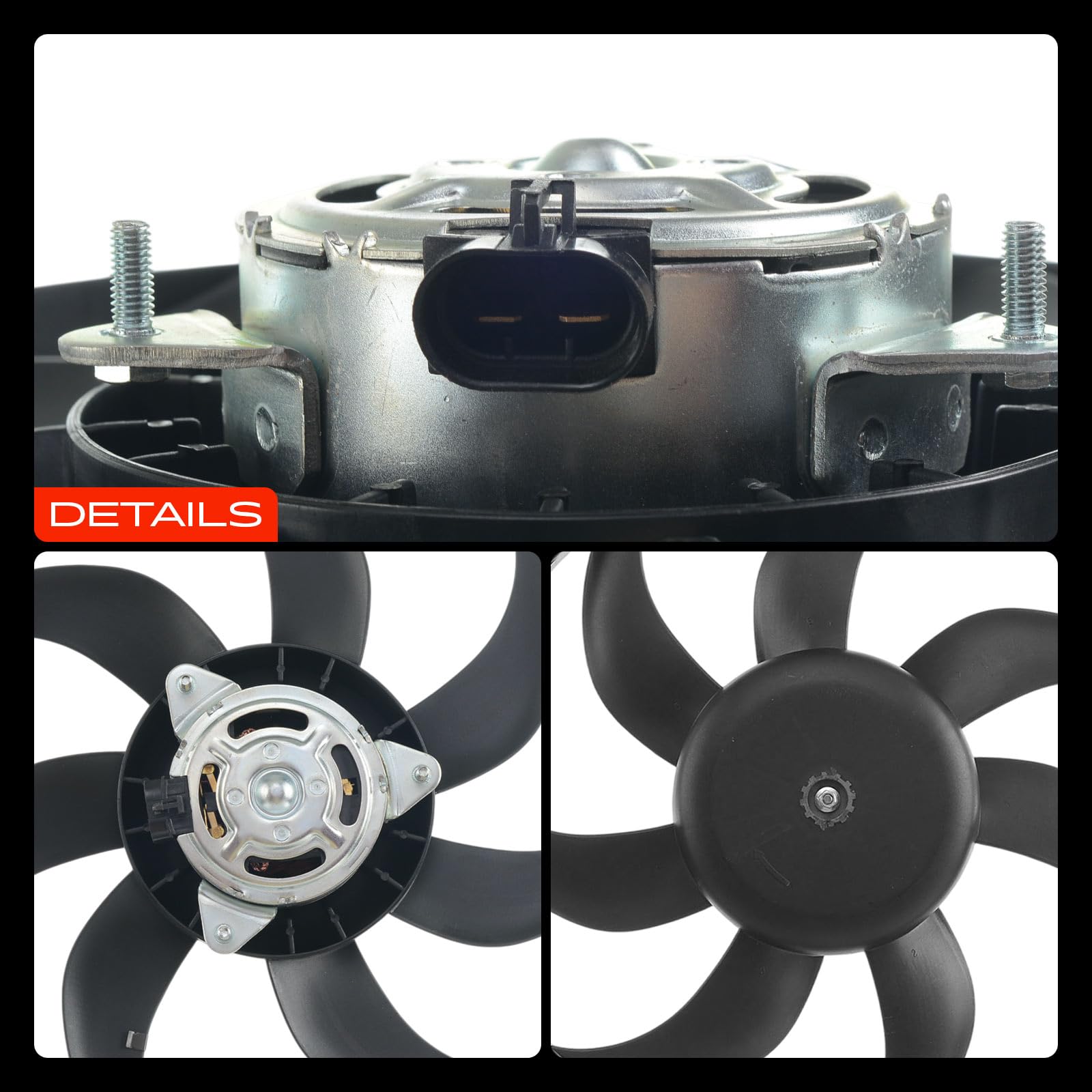 Frankberg Ventola di raffreddamento Ventola Radiatore ad acqua Compatibile con Corsa D S07 1.2 1.0 1.4 1.2 LPG 1.4 LPG 2006-2014 Replace# 1341394,55702179