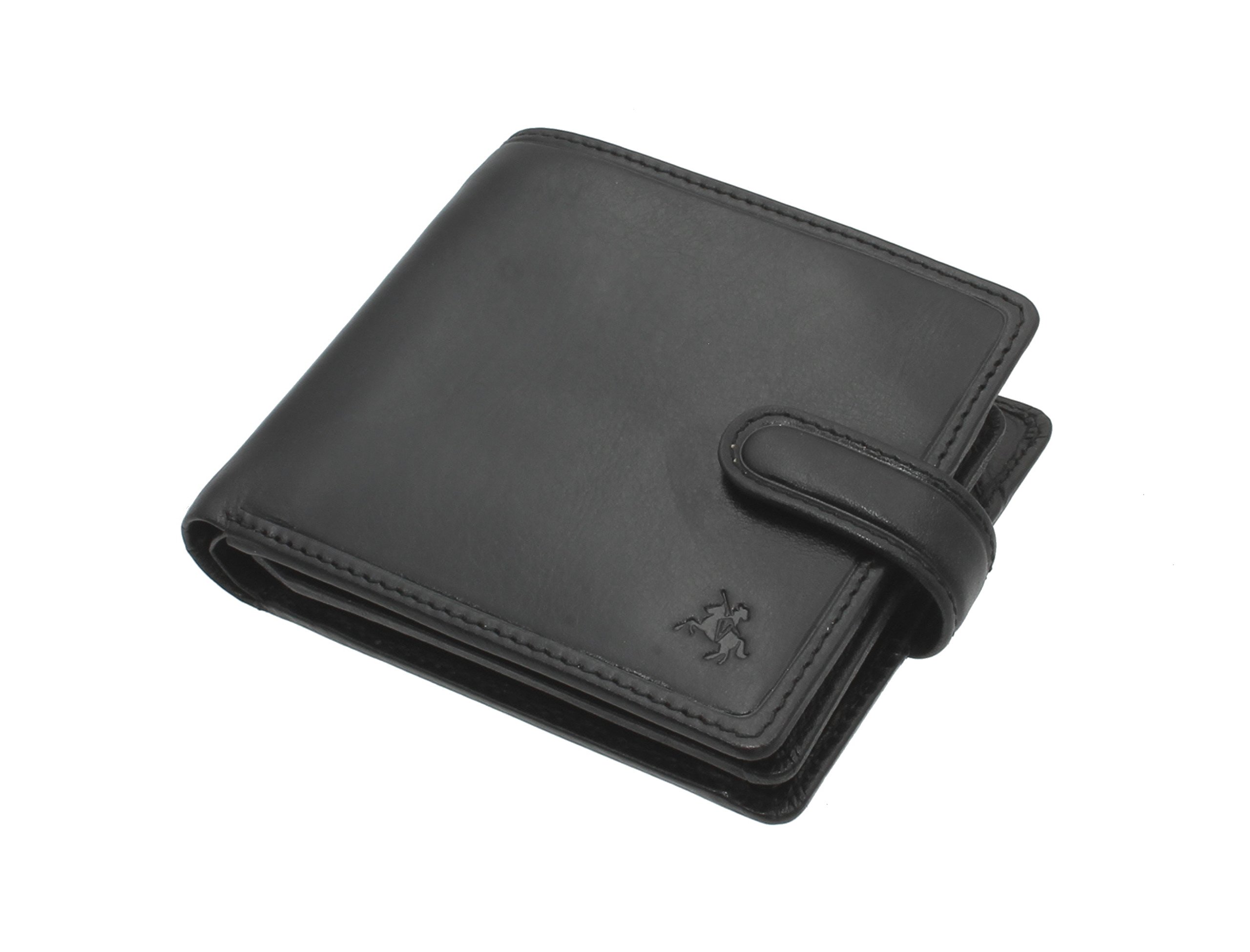 VISCONTI Colección Tuscany Arezzo Cartera de Cuero con Protección RFID TSC42 Negro