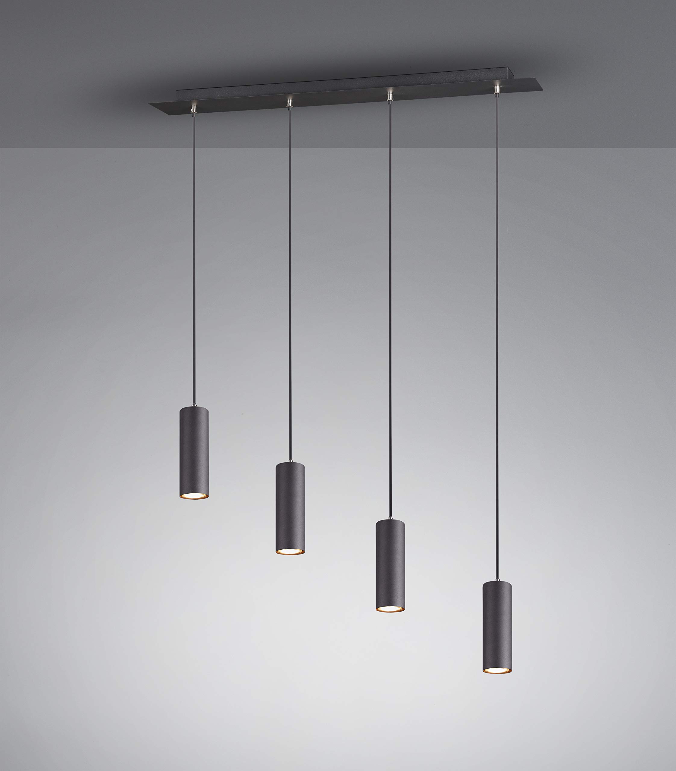 Trio Leuchten Marley 312400432 Luce PendentePendel 4-flammig, Nero Opaco