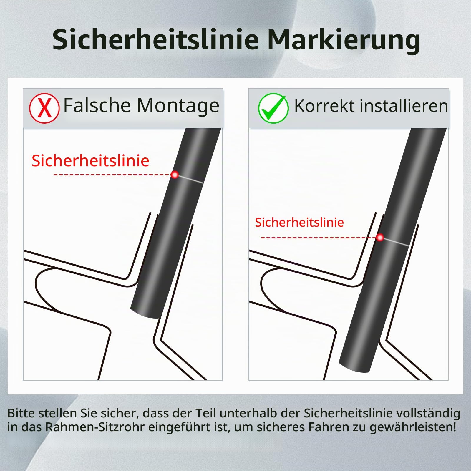 Dropper Sattelstütze für Mountainbike, 30,9/31,6 mm Fahrradsattelstütze, 125 mm Reise, Aluminiumgehäuse, mit Fernbedienungshebel und Kabelsatz, MTB/E-Bike interne Routing