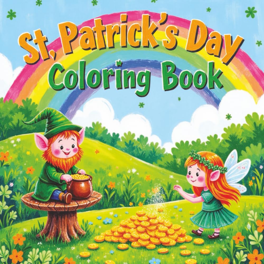 St. Patrick’s Day Coloring Book: Shamrocks, Leprechauns, and Magical Irish Scenes