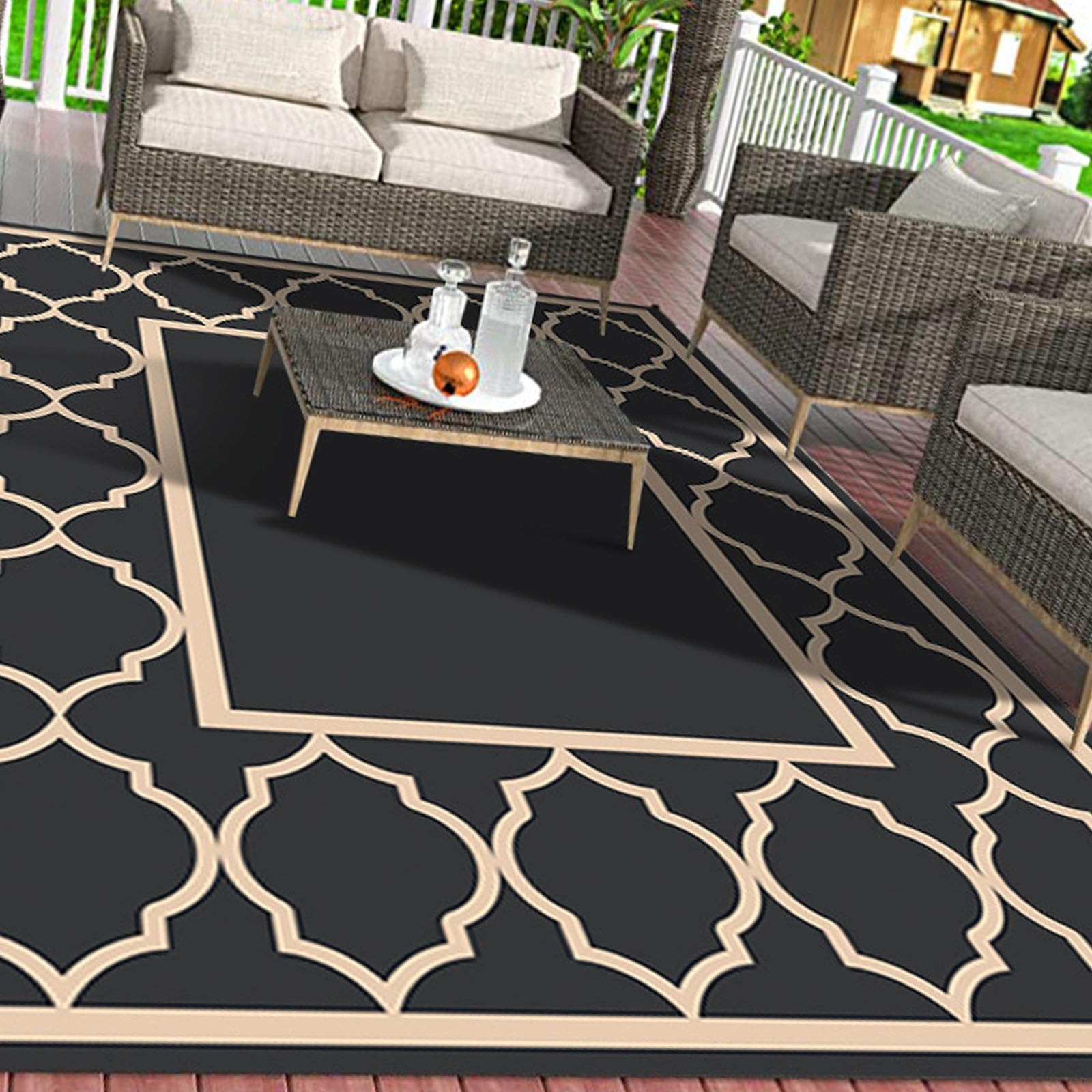 APGLSXY Carpet Sun Resistant Area Rug Perfect for Camping Deck Backyard Garden Balconys Homes Decors Washable Picnics Blanket